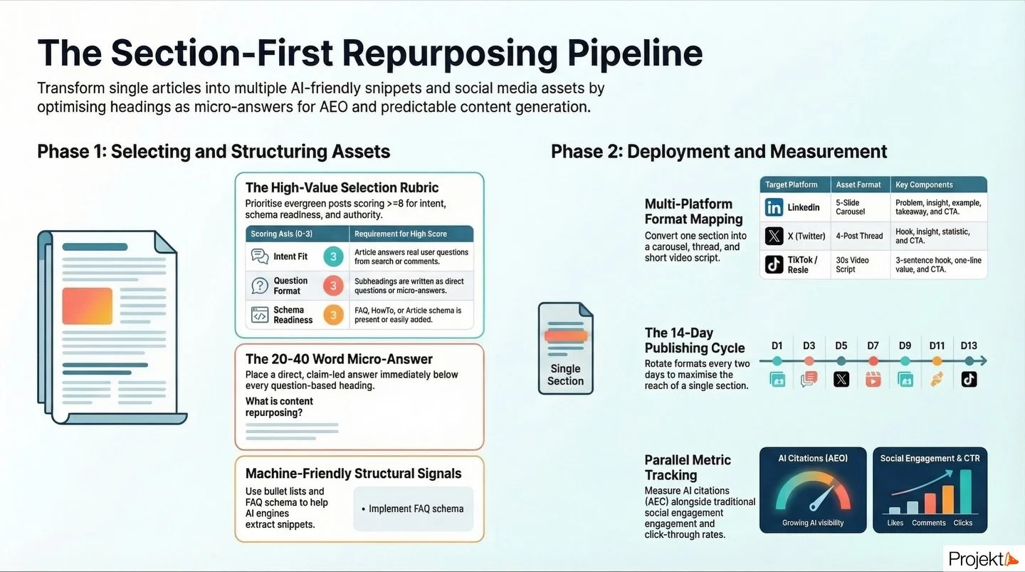 Most teams are still treating articles as single assets. That is becoming a weaker strategy.

In an AI-driven search environment, the win is no longer just ranking a page. The win is becoming the source of the answer itself.

That changes how content