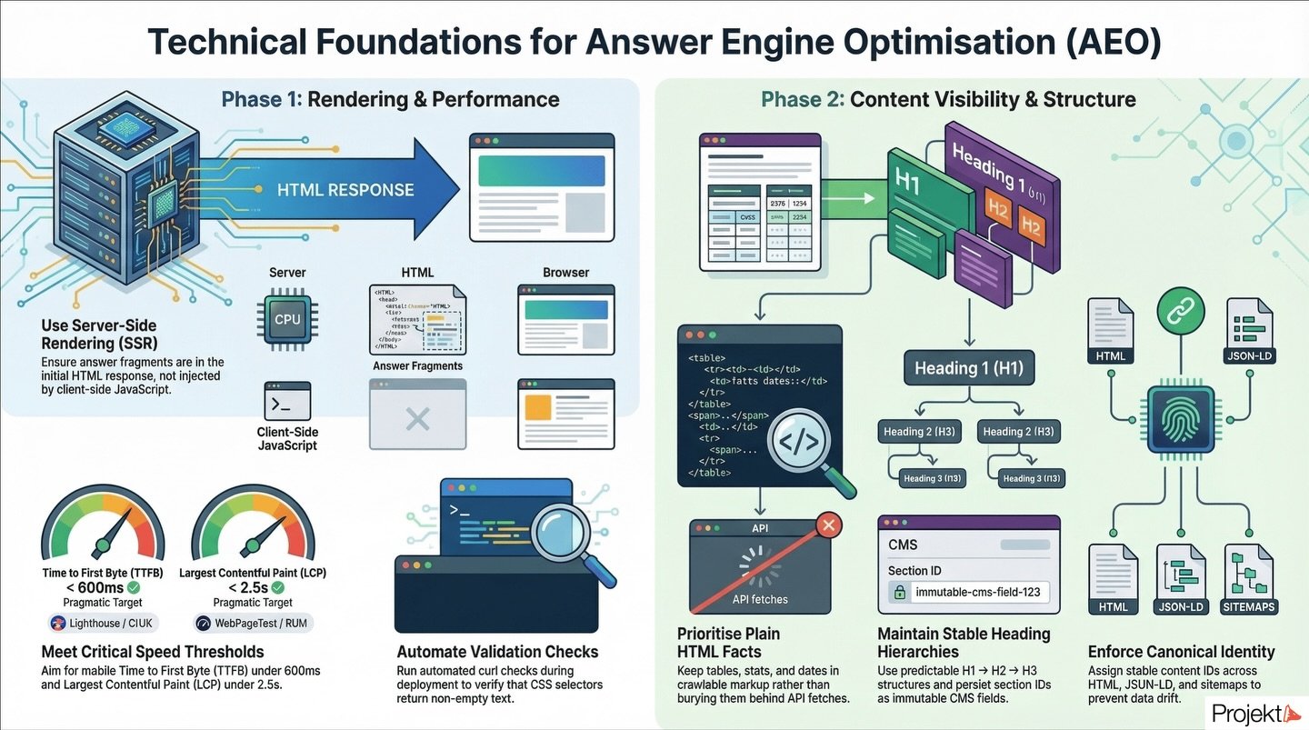 Answer Engine Optimisation is no longer just about publishing the longest page in the room. It is about making your content the fastest, clearest, and most dependable answer a machine can lift with confidence.

Search visibility now depends on whethe
