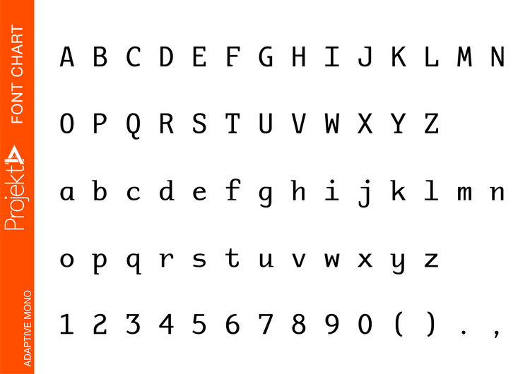 Monotypeface Typefaces | Adaptive Mono — ProjektID