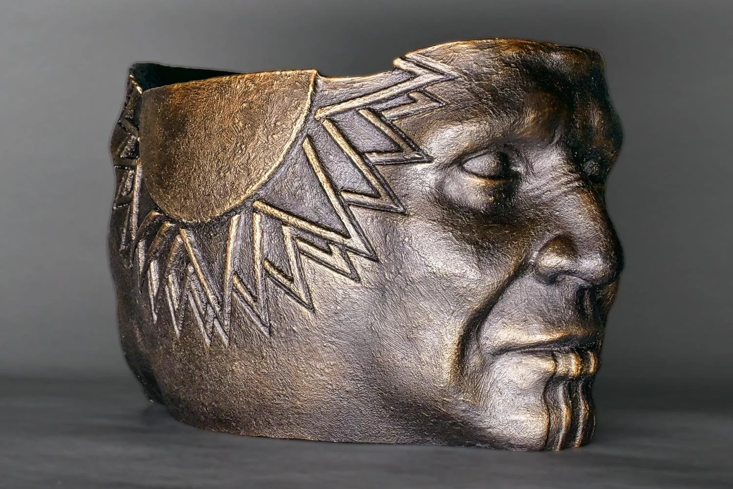 Hʋshi (Sun) Effigy- Bronze - 1 of 10