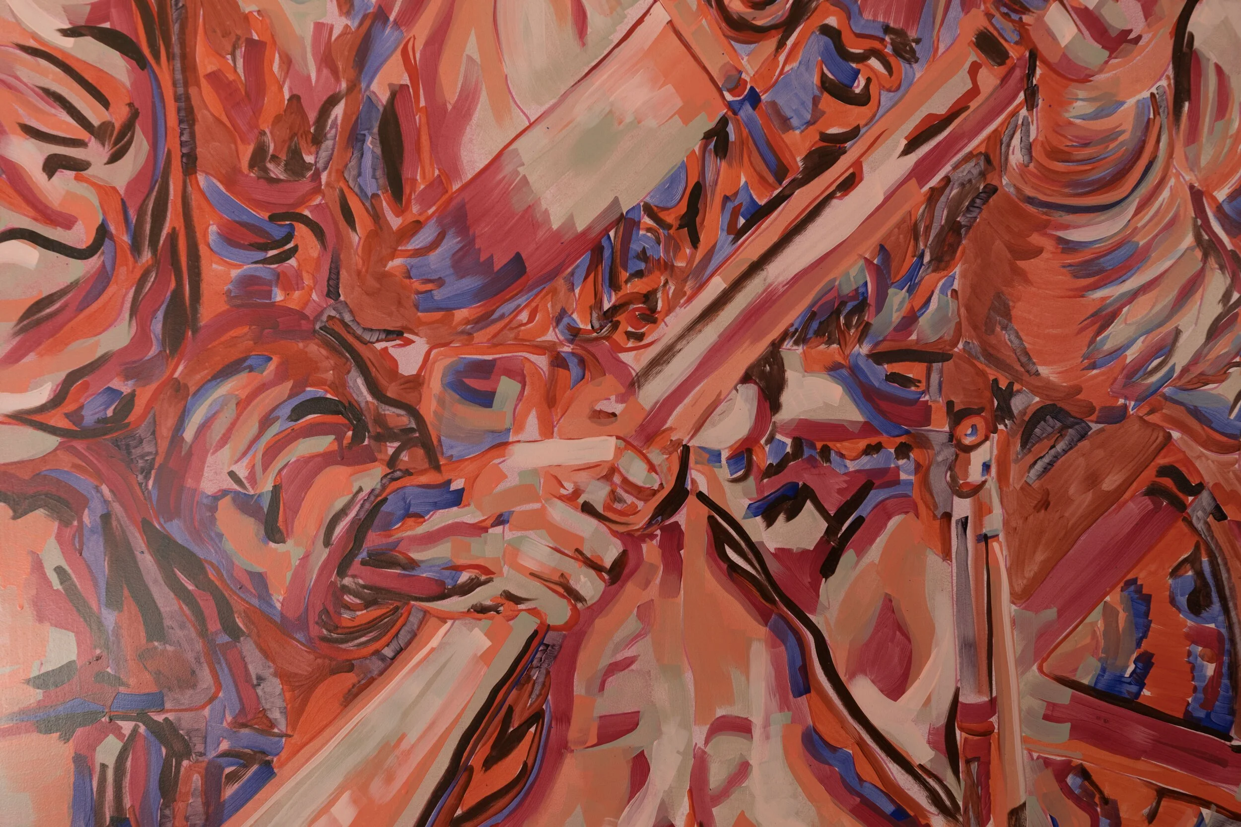 Title: In Service
Medium: Mural – Acrylic & Spraypaint 
on Aluminum Panels
Size: 64' 4" x 6"
Year: 2019
Location: Washington, D.C.
McPherson Square Metro