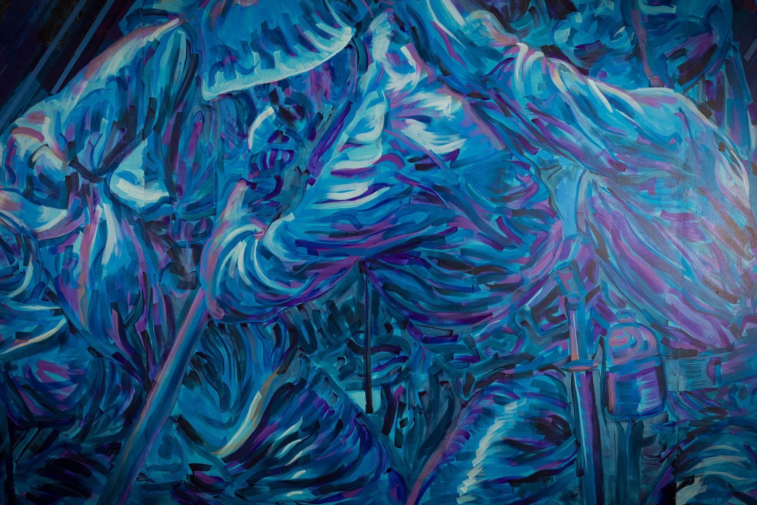 Title: In Service
Medium: Mural – Acrylic & Spraypaint 
on Aluminum Panels
Size: 64' 4" x 6"
Year: 2019
Location: Washington, D.C.
McPherson Square Metro