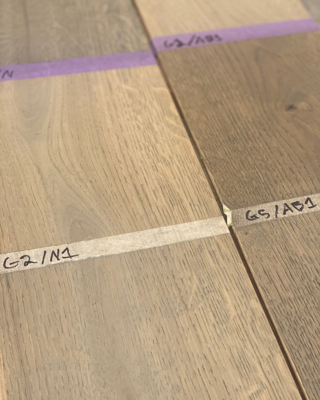 With custom floor stains, we start with a floor sample that we like, but it may need more beige or more grey for an example.  We work with @goodwood_flooring_nz and they produce a set of colour boards as shown. ​​​​​​​​
​​​​​​​​
From there, we make a