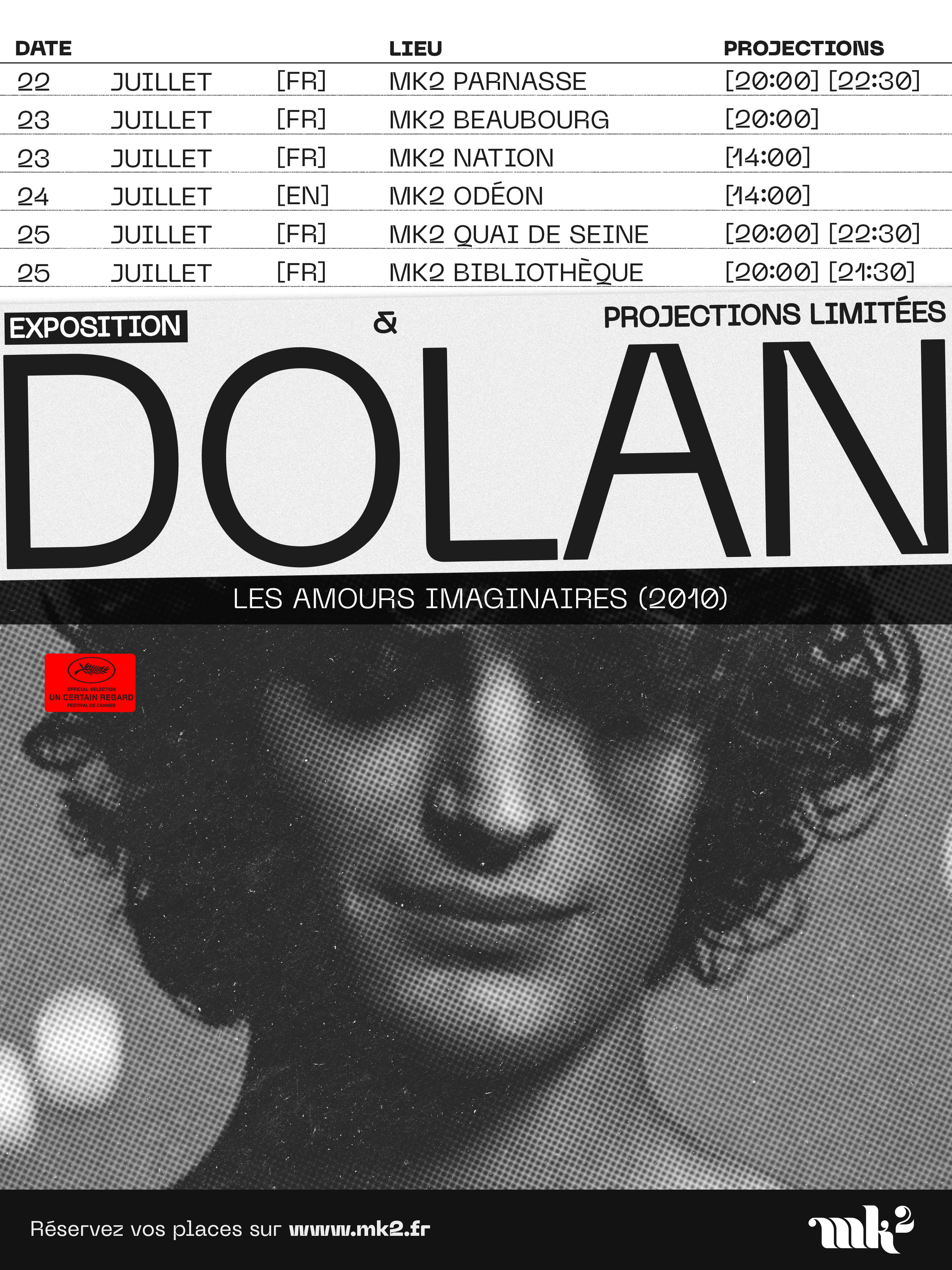 Affiche exposition Xavier Dolan