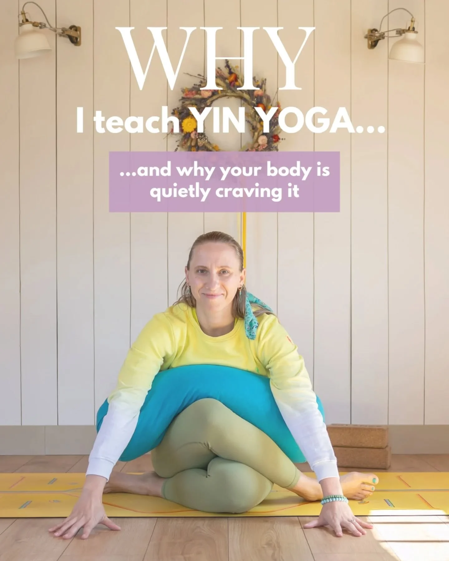 ✨️Why I teach Yin Yoga?✨️

We are living in a constant state of doing.
Rushing. Achieving. Performing. Our nervous systems rarely get a chance to truly rest - and most of us have forgotten what stillness even feels like.

That's exactly why I teach Y