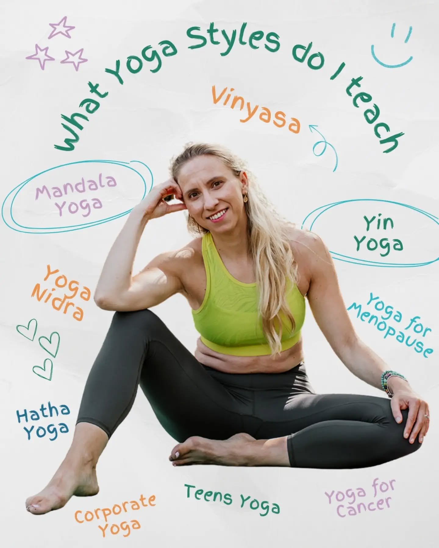 Yoga is only one part of how I hold space. ✨

What styles of yoga do I teach....👇

🌿 Vinyasa - flowing, breath-led movement to shake off what no longer serves you.

🌸 Hatha - slow, grounded postures to reconnect with your body.

🌙 Yin - deep stil