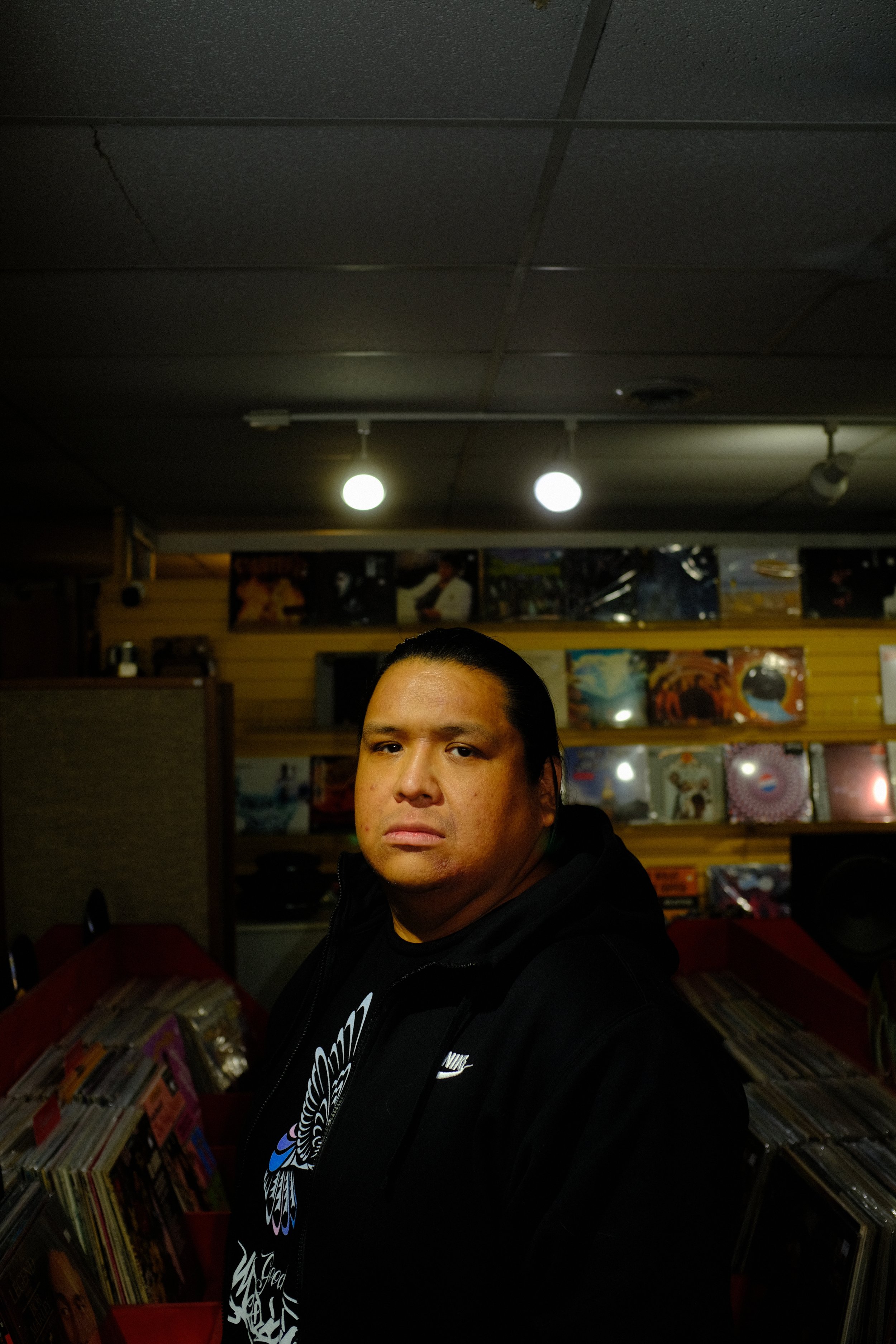 Salon customer with new long natural braids