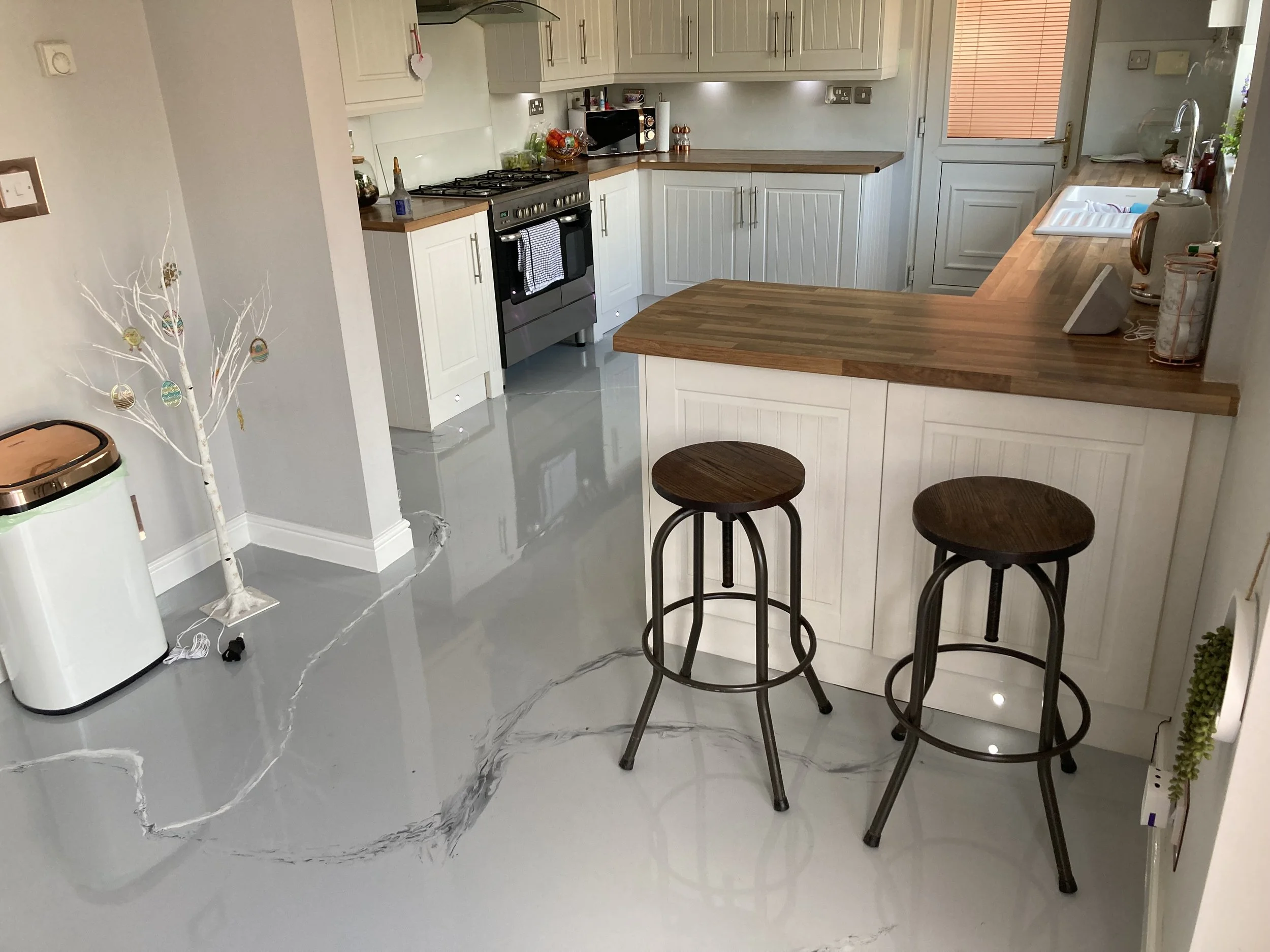 grey epoxy floor