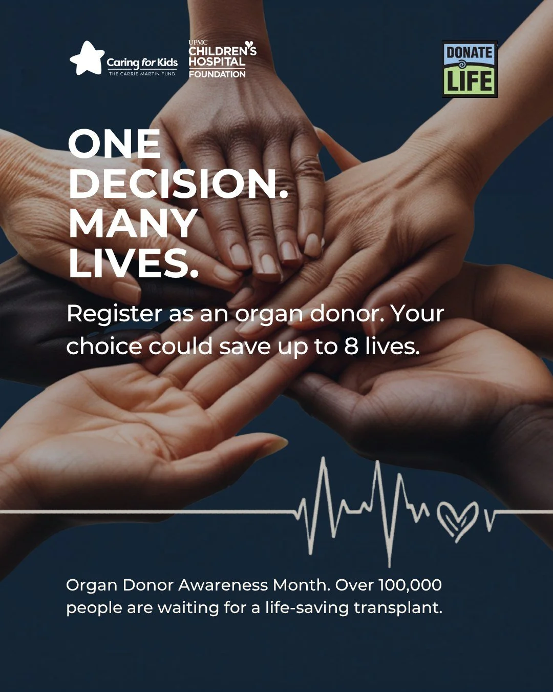 April is Organ Donor Awareness Month, a time to recognize the profound impact of a single decision. With over 100,000 individuals currently awaiting a life saving transplant, the need for registered donors has never been greater.

One person has the 