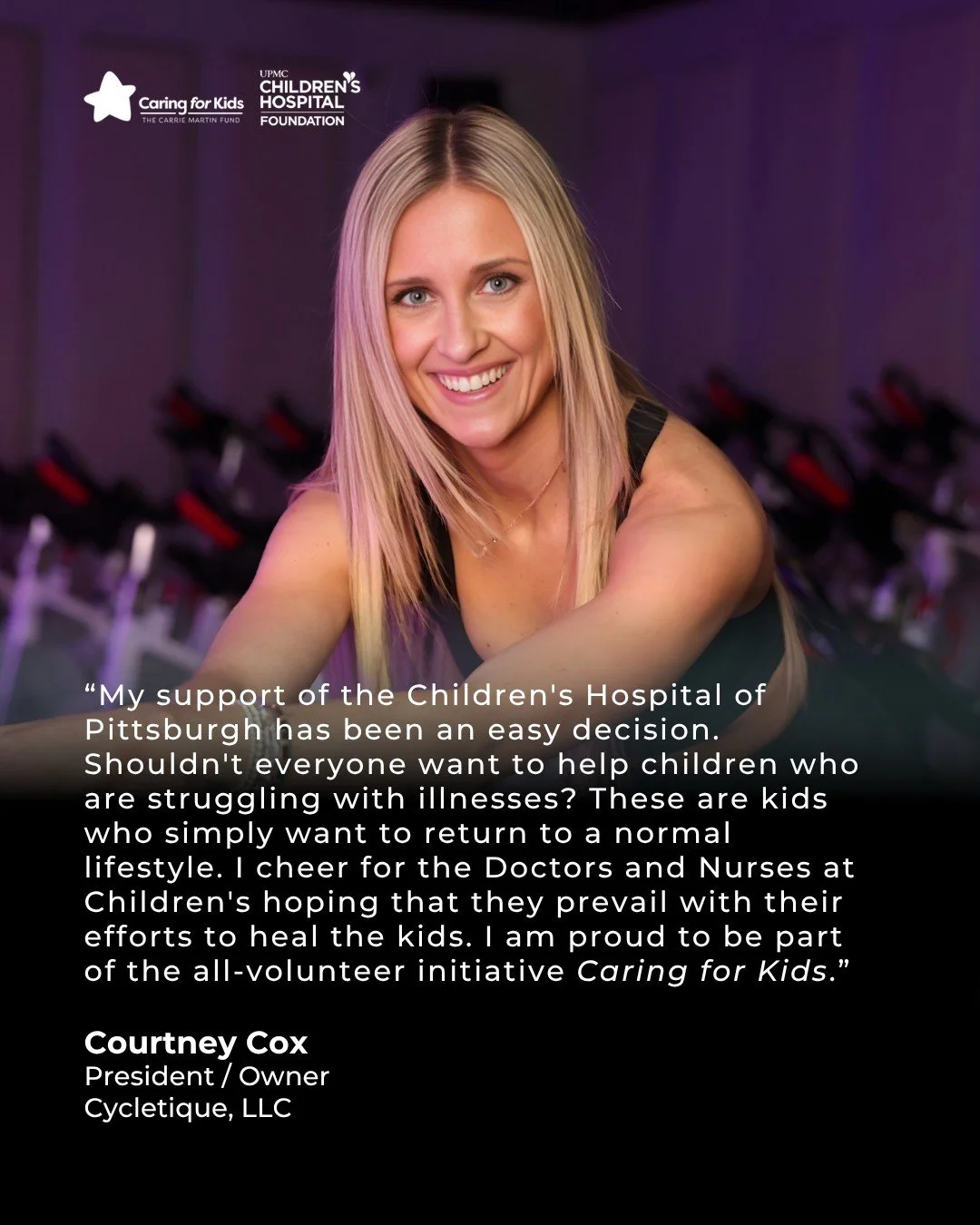 Helping kids shouldn't be complicated. ❤️

We're so grateful for supporters like Courtney Cox, who believe every child deserves the chance to heal, grow, and get back to being a kid.

Thank you, Courtney, for standing with Caring for Kids and helping
