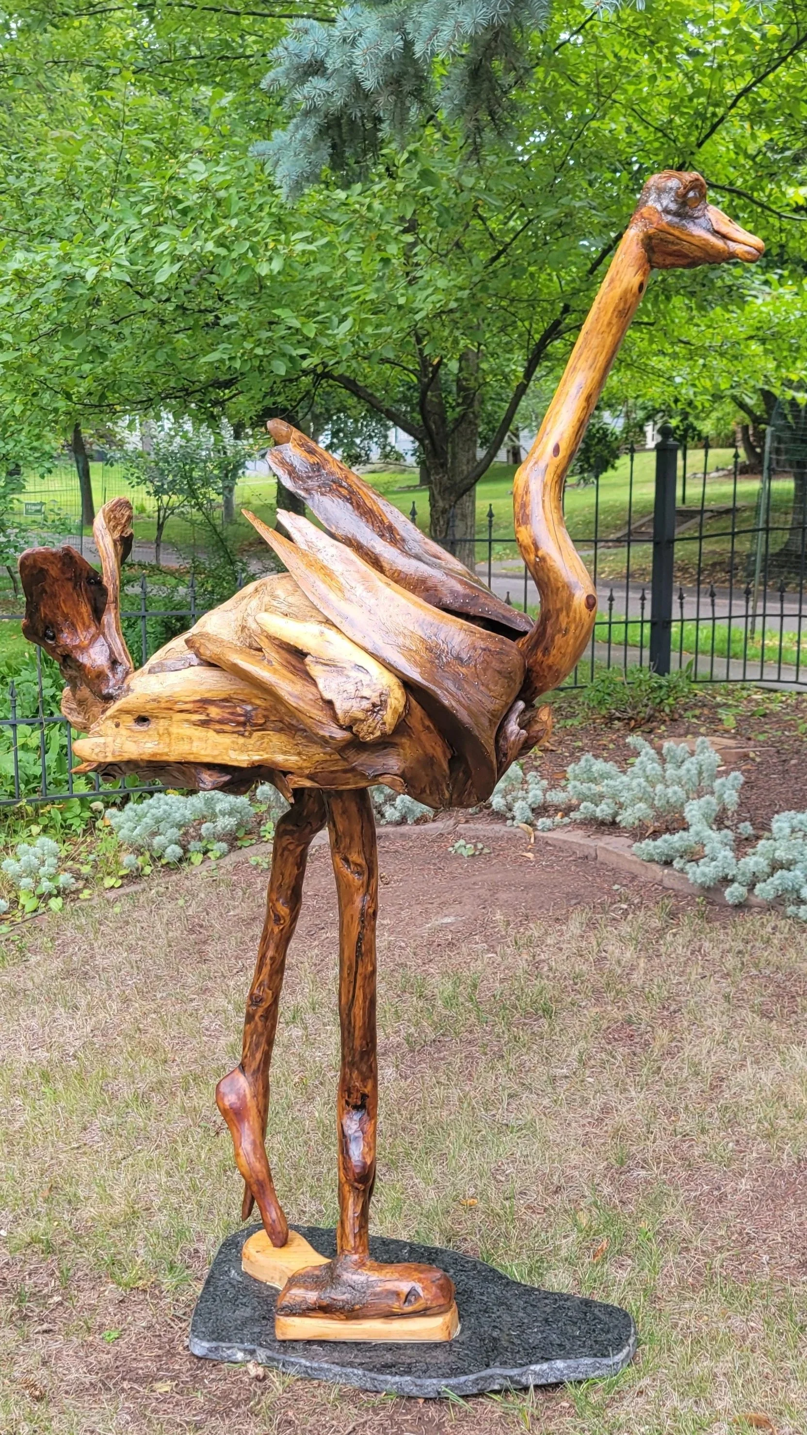 Ostrich
(5.5 ft tall x 3.5 ft beak to tail)
Global Refuge auction starting bid $5500 with 10% of the final sale donated to Global Refuge