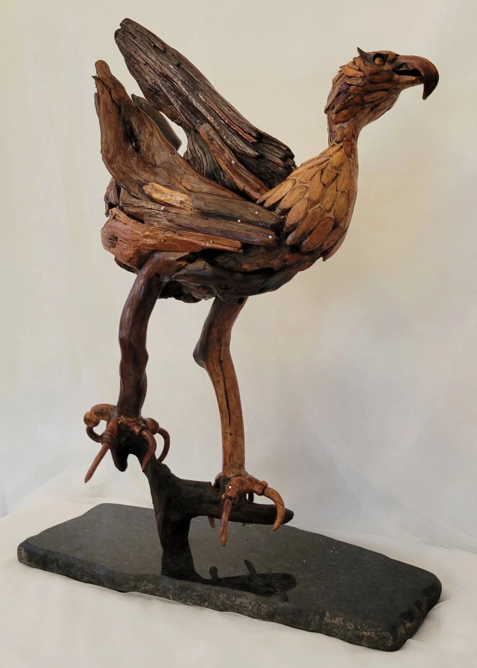 Eagle
(27" tall x 21" long x 10" wide)
Global Refuge auction starting bid $3500 with 10% of the final sale donated to Global Refuge