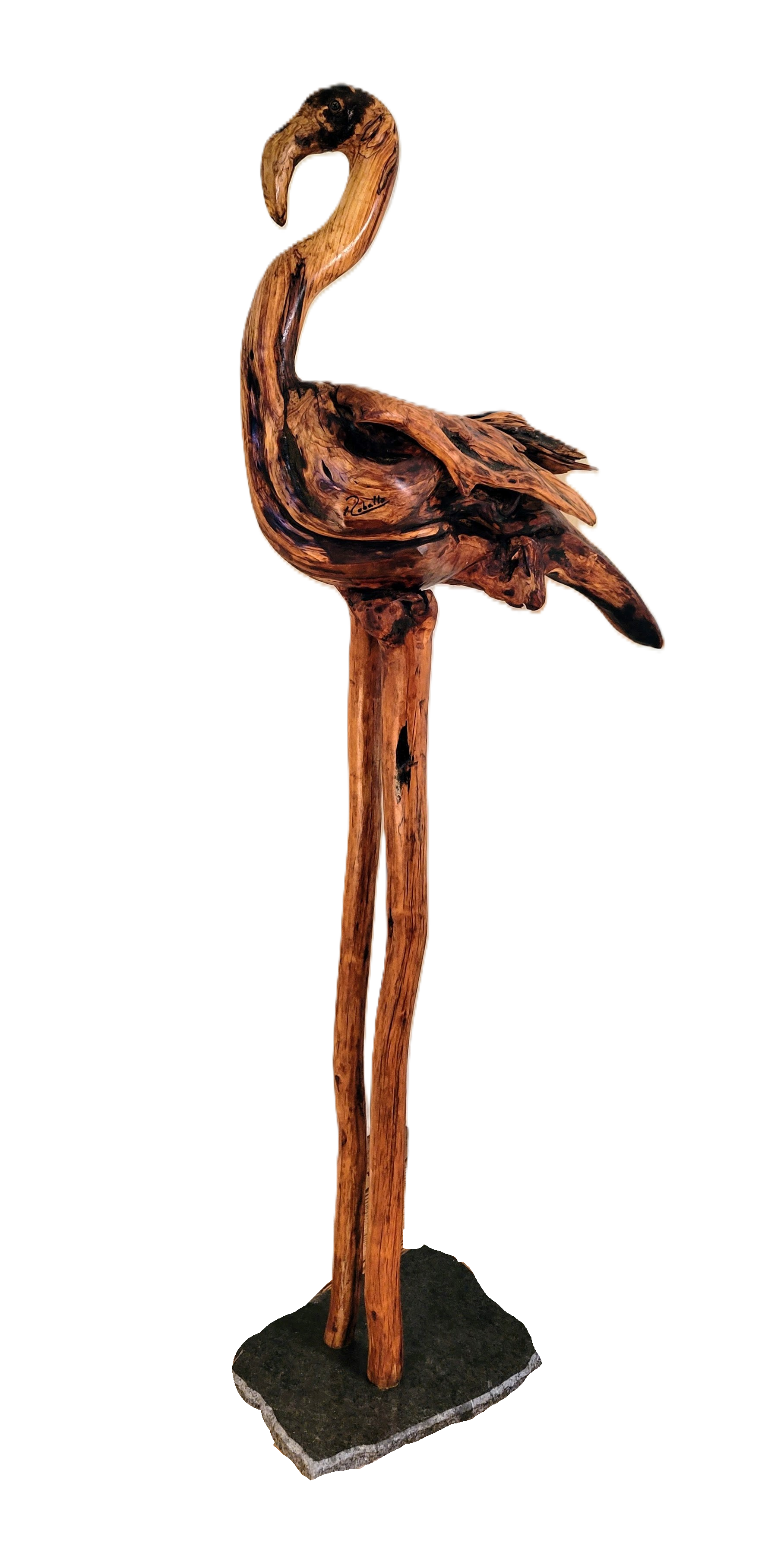 Flamingo
(5'4" tall x 30" long x 14" wide)
Global Refuge auction starting bid $3500 with 10% of the final sale donated to Global Refuge