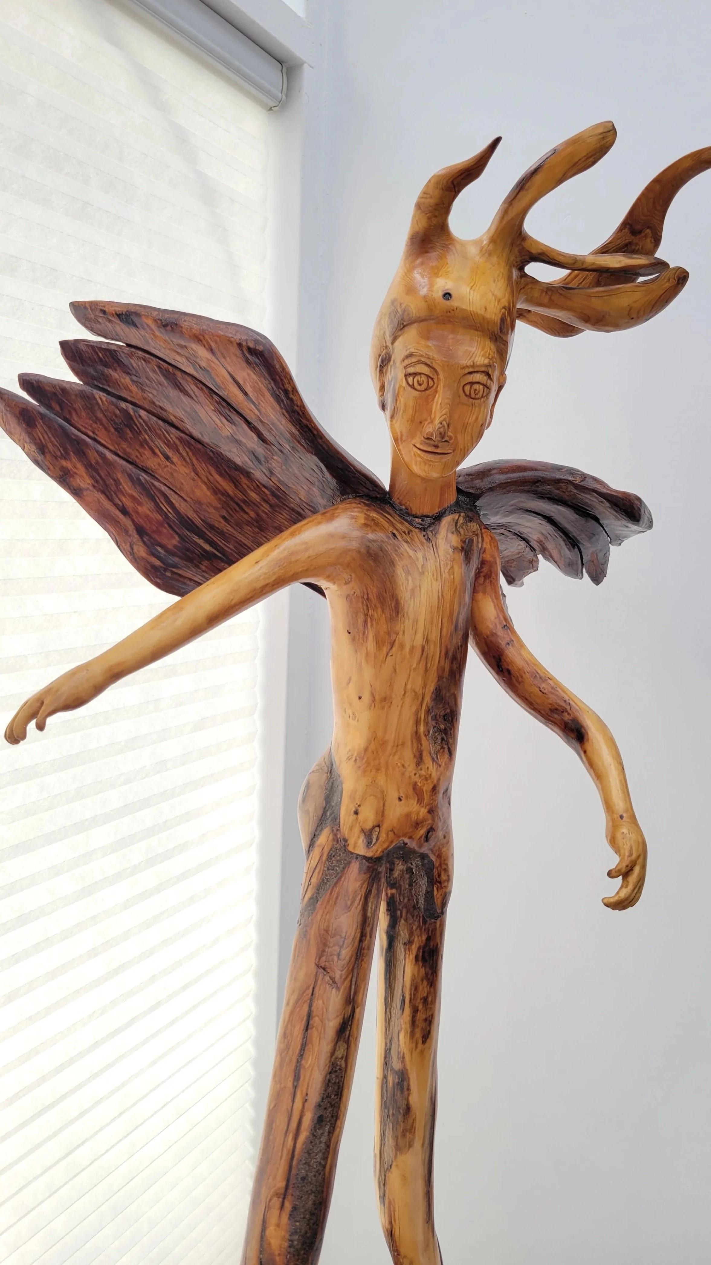 angel driftwood sculpture