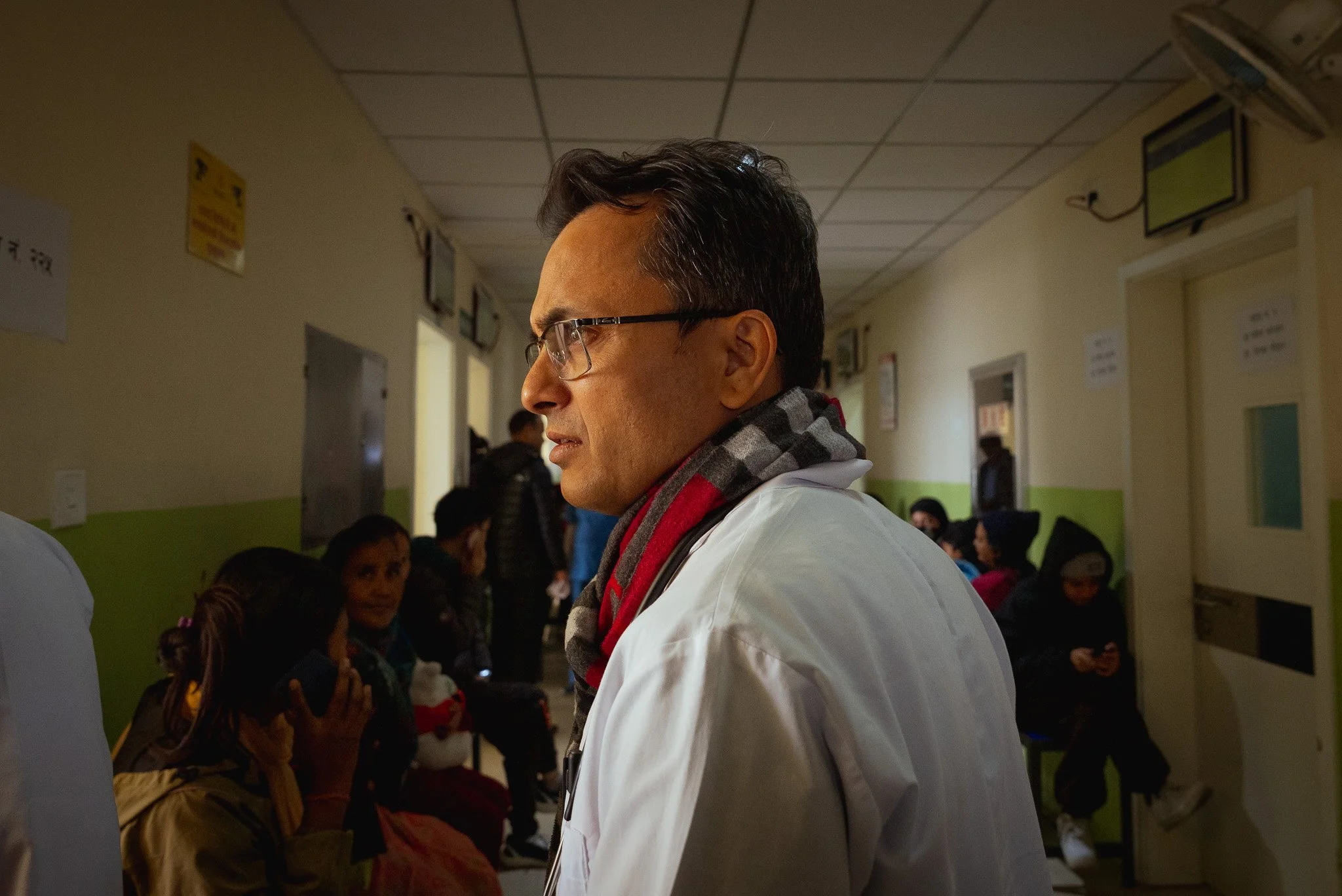 Dr Mohan Chandra Regmi at the Social Services Hospital of Kathmandu.