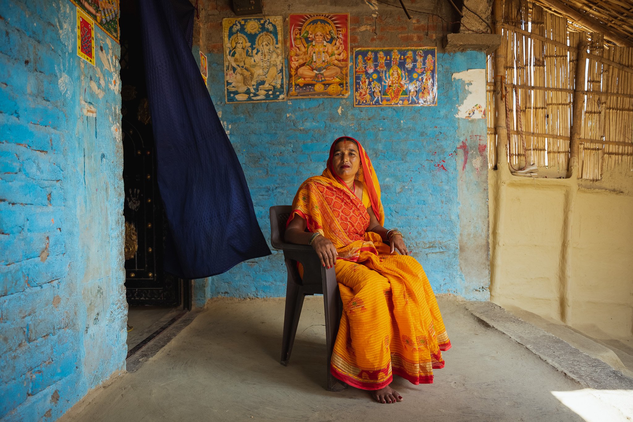 Somni Das, a survivor of iatrogenic fistula, poses for a portrait in her home, shot for The Telegraph (Janakpur, Nepal)
