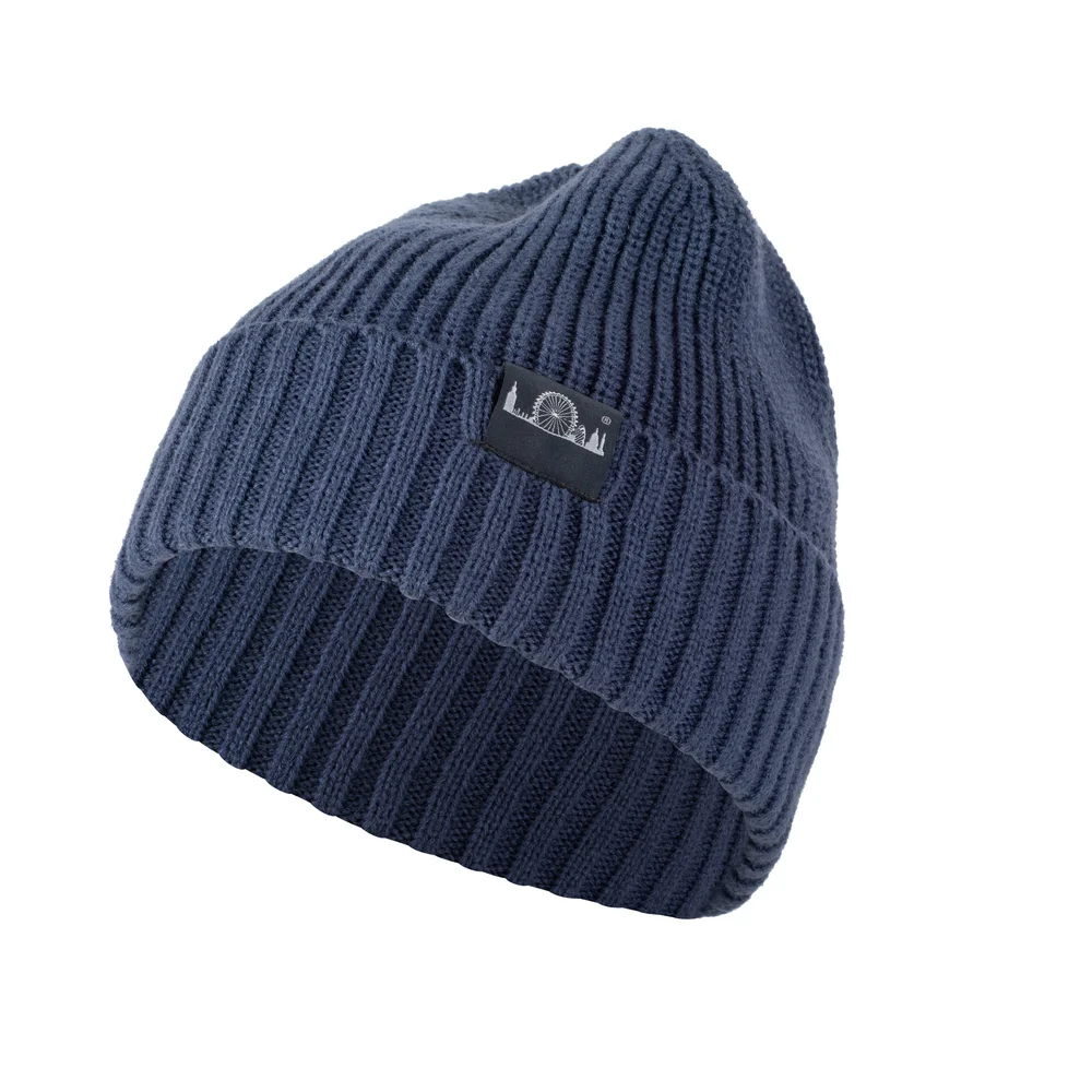 Nieche Logo 'Ribbed' Beanie Navy — Nieche®