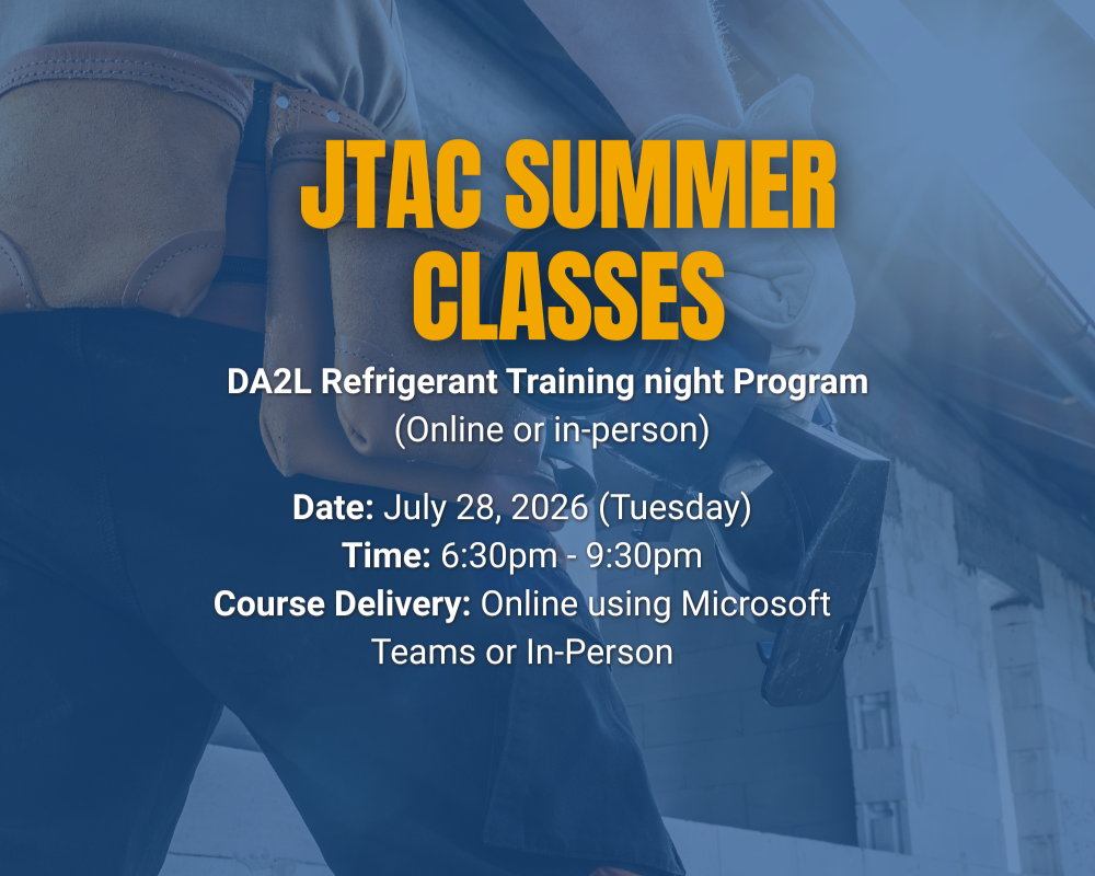 JTAC DA2L Refrigerant Training Night Program