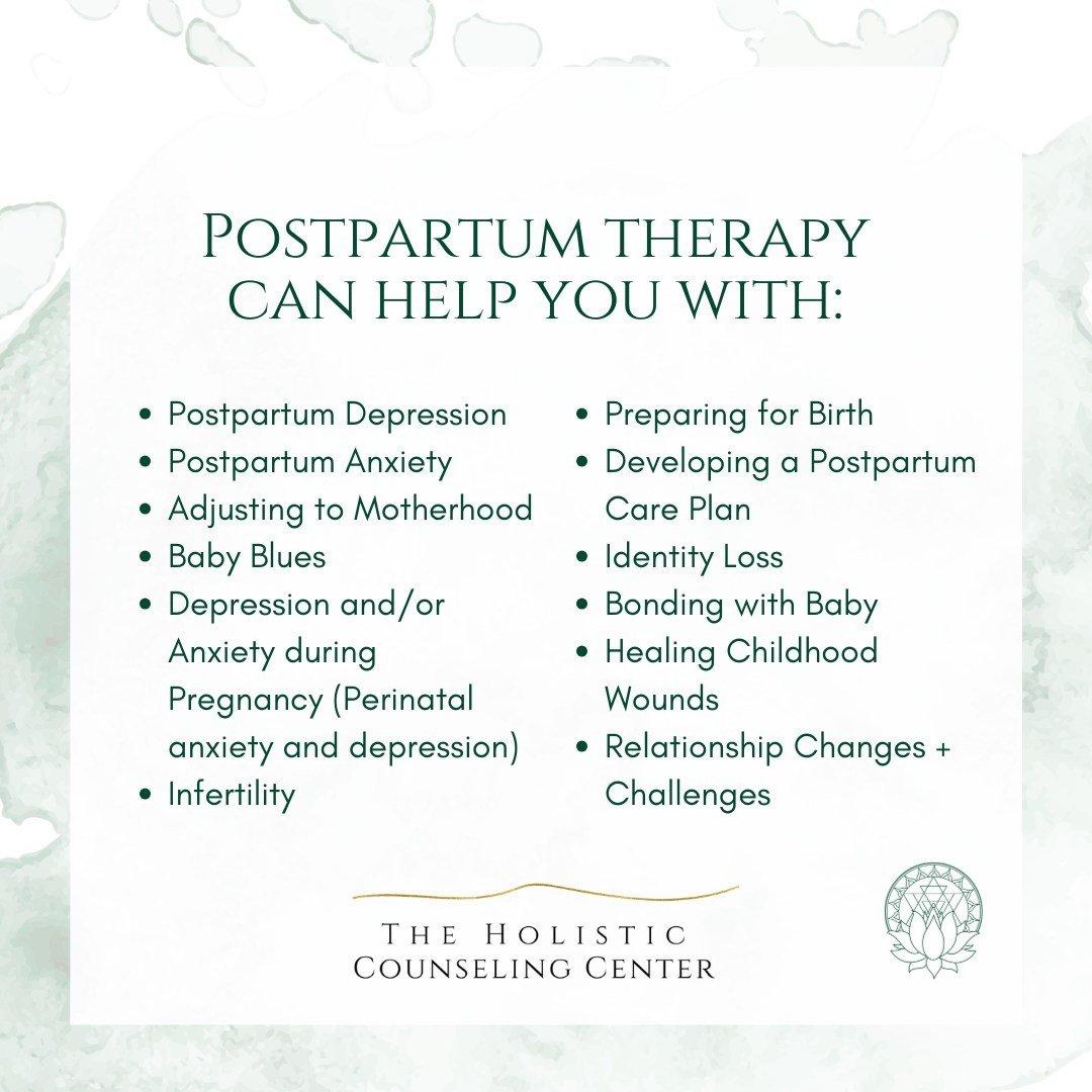 Pregnancy is intense. Motherhood is hard. And you are not alone. Whatever it is you are struggling with, you can and you will get through it. 

Our postpartum therapists specialize in the treatment of postpartum anxiety and postpartum depression. All