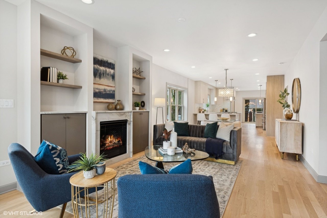 Do we love staging well-loved homes full of vintage charm? Yes. 

Do we also love staging beautiful, custom-built, new-construction homes? Also yes! 

We staged three floors of living space in this single-family home, including the large primary suit