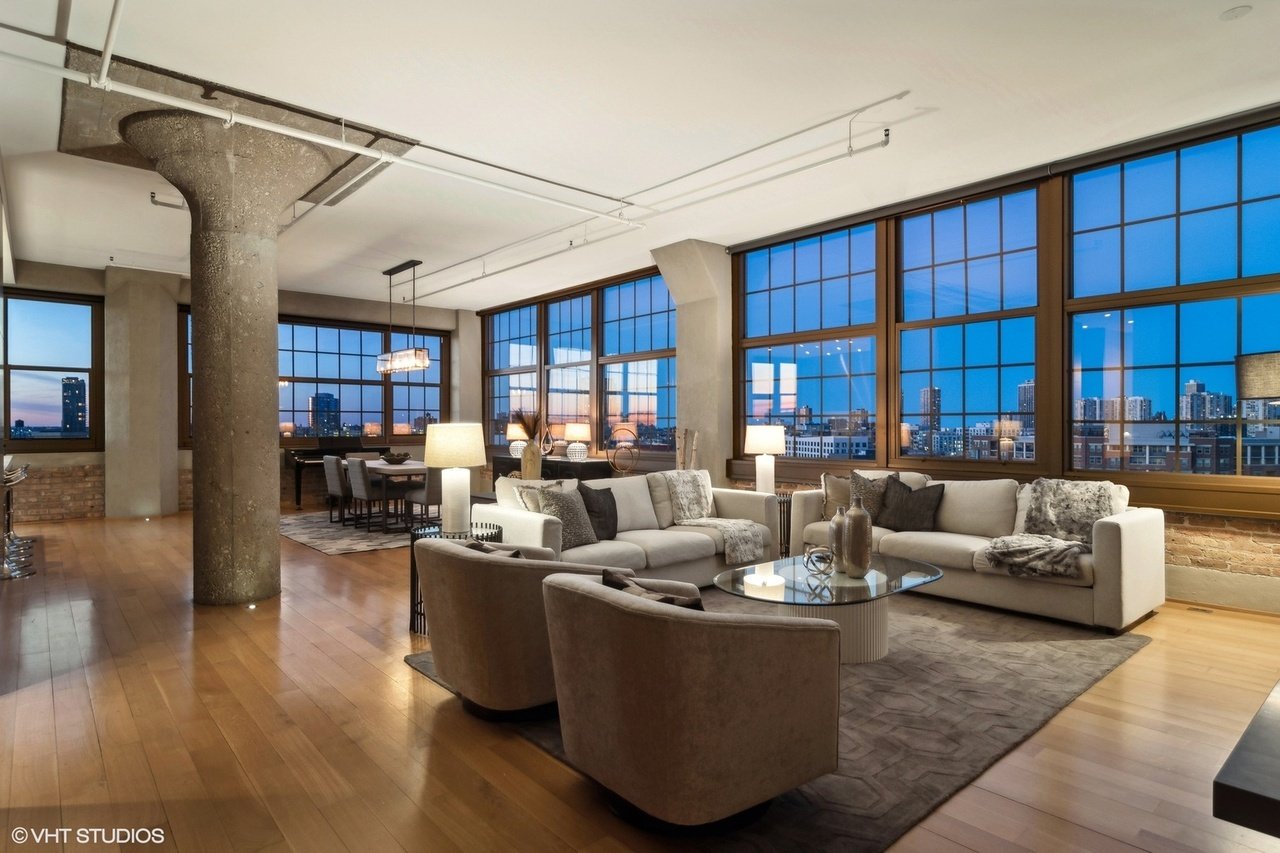 83% of buyer's agents say that staging a home made it easier for a buyer to visualize the property. 

Fortunately, we had a vision for this unique loft space with expansive skyline views in the former Montgomery Ward warehouse. 

After our walk-throu