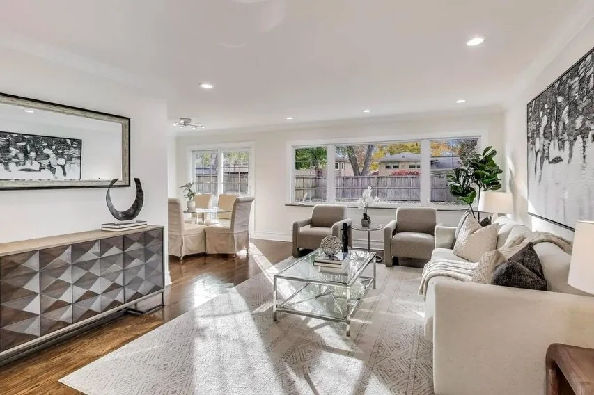 This Wilmette listing wasn&rsquo;t just beautifully refreshed. It was staged to help buyers immediately understand how the home lives.

We kept the palette modern yet neutral, leaned into clean lines, and highlighted the flexibility of each level, es
