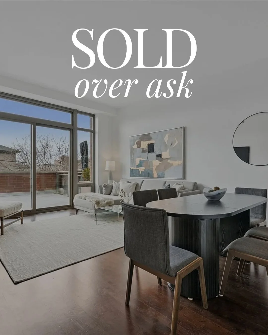 Staging is a strategy, and at 3140 N Sheffield, the numbers are proving it twice.⁣
⁣
After a unit in this building we staged sold $60K over ask, we were brought back in for a similar floor plan, one floor below. ⁣
⁣
We reworked the layout to improve 