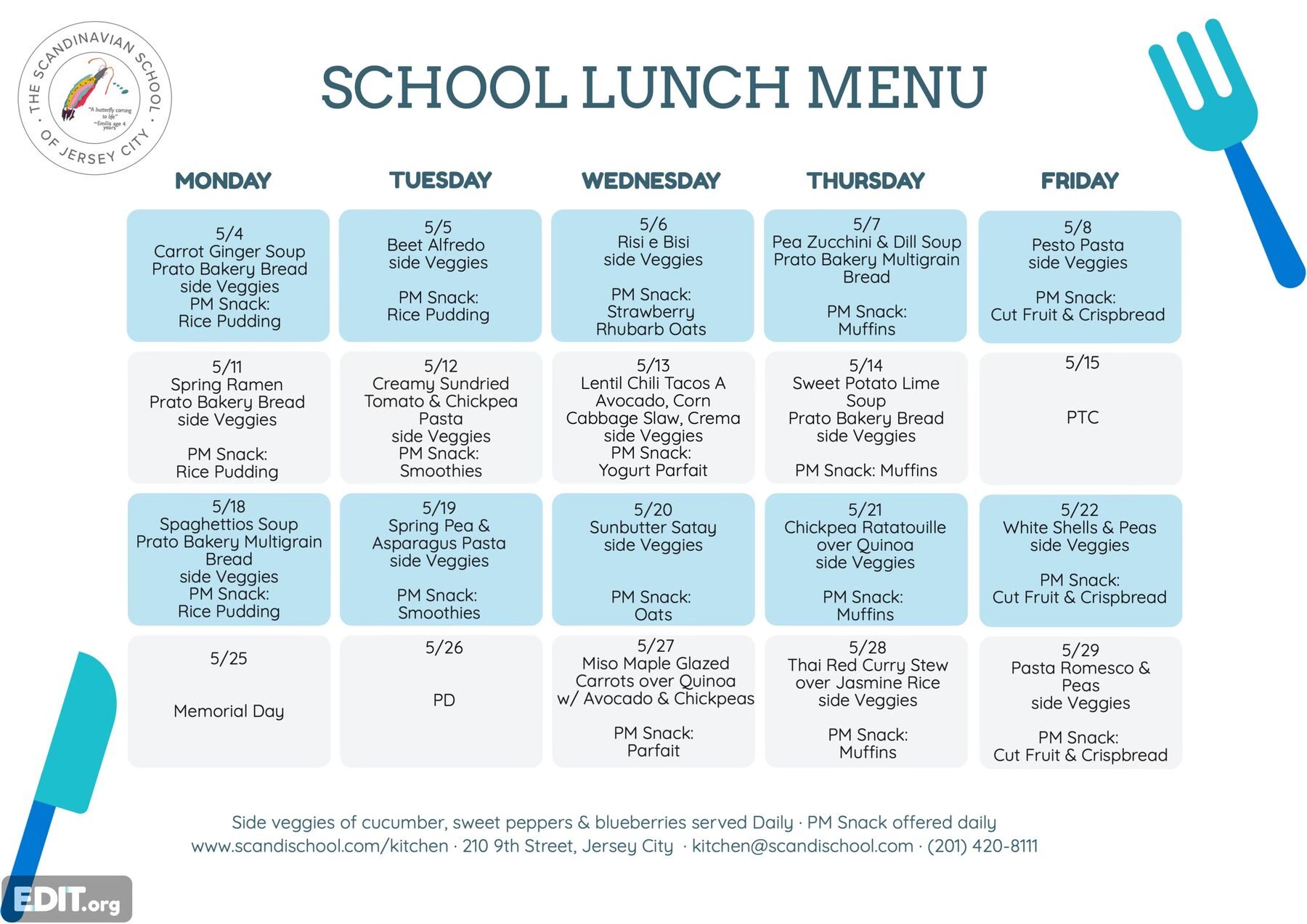 May Menu