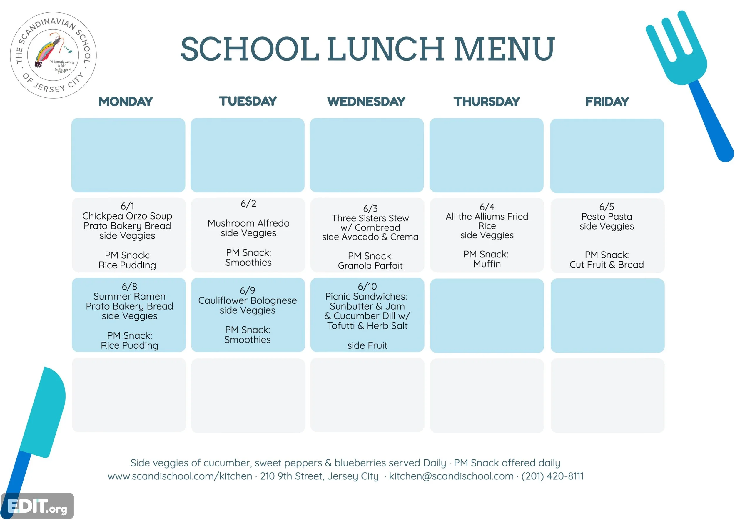 June Menu