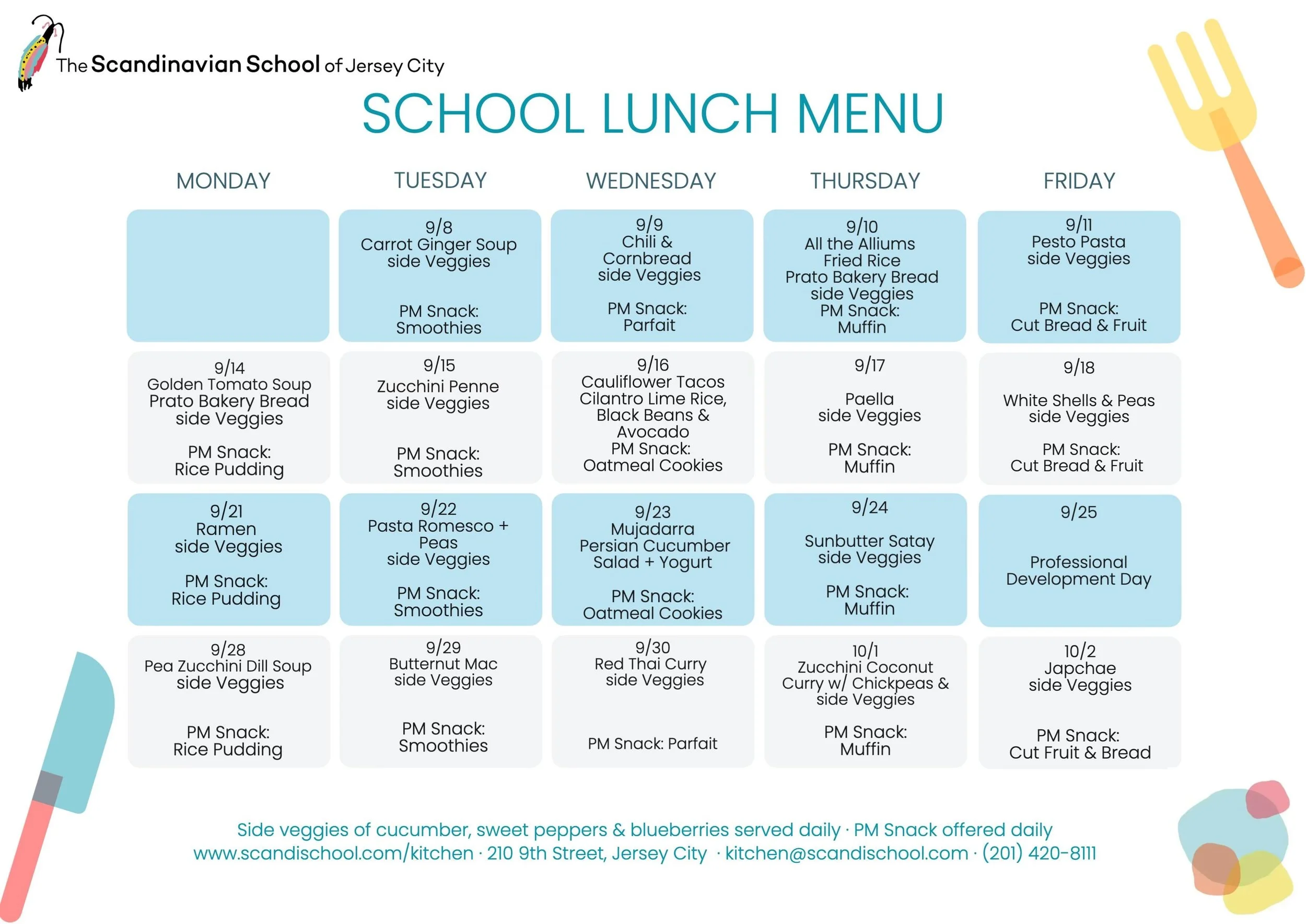 September Menu