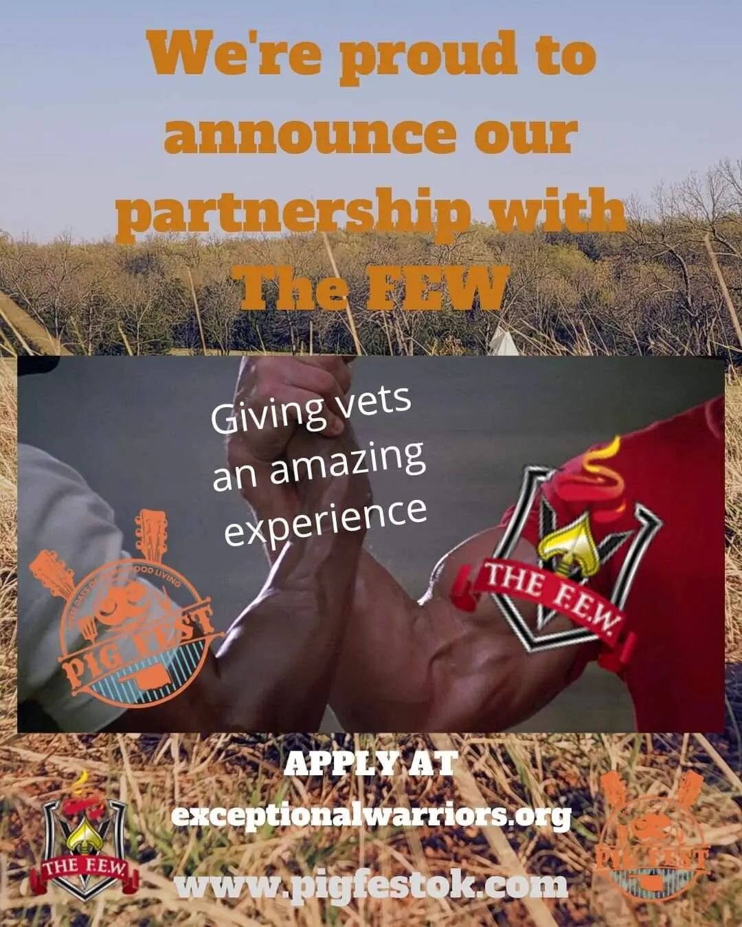 We're excited and proud to announce our partnership with The Foundation for Exceptional Warriors - The FEW 😁

The FEW gives veterans the chance to apply for some absolutely amazing experiences free of charge! 

So, if you're a vet or know one, head 