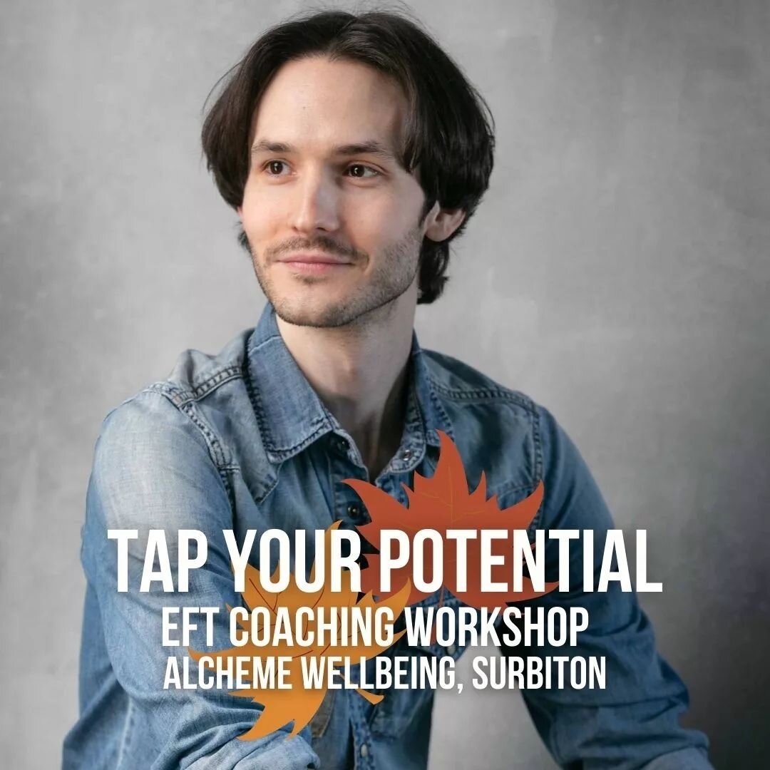 In one week today! Join us @alchemewellbeing in Surbiton on Tuesday 10th October at 7-9pm for &quot;Tap Your Potential&quot;, a mind-body blend of Tapping/EFT (Emotional Freedom Techniques), group coaching and journaling. ⁣🍁
⁣
Feeling stuck, overwhe