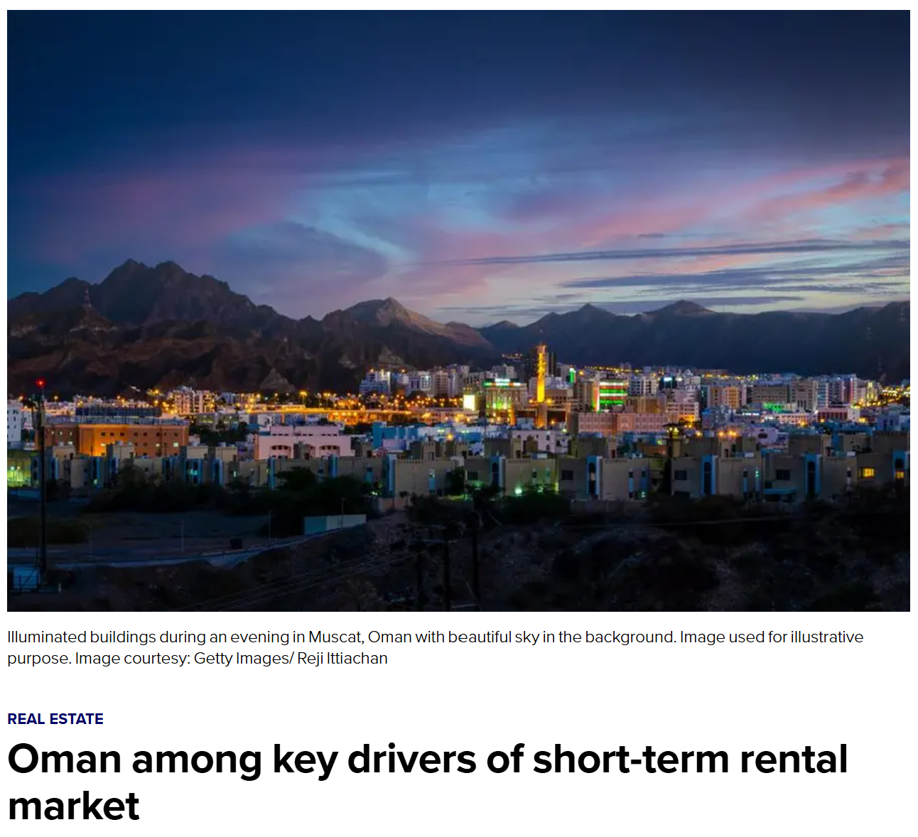 Oman among key drivers of short-term rental market - ZAWYA - Feb 2026