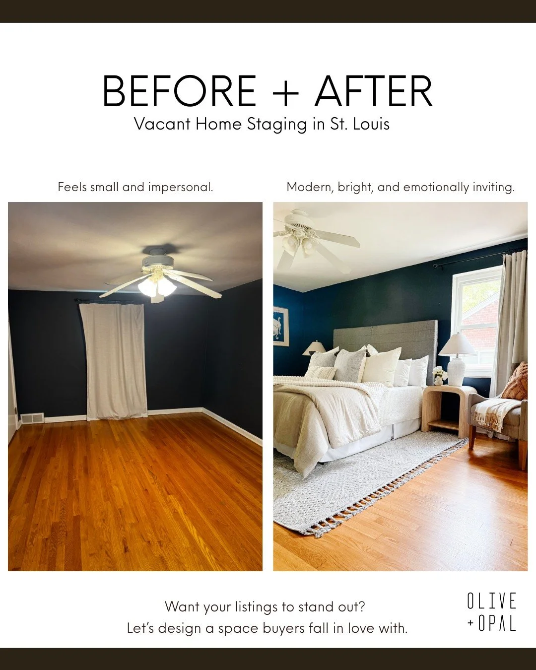 Holiday to-dos:
-Buy gifts
-Hang lights
-Stage bedrooms so buyers fall in love

Only one of these gets done on time&hellip; and it&rsquo;s the last one. 😂

#stlrealestate #stlhomes #BeforeAndAfterHome #DesignTransformation #RoomMakeover #HomeUpdate