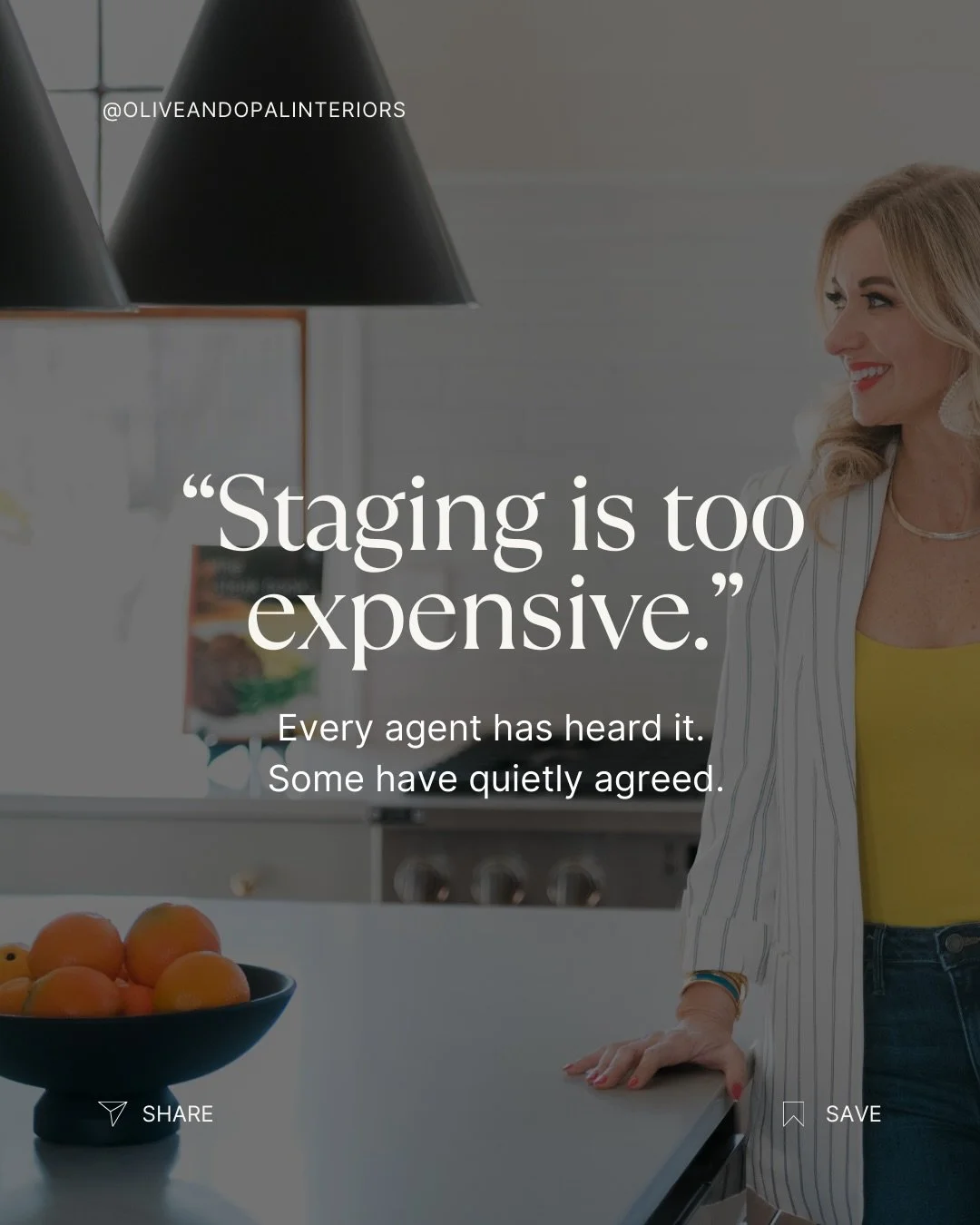 &ldquo;Staging is too expensive.&rdquo;

If you&rsquo;ve ever hesitated to recommend staging because of cost &mdash; this is for you.

Here&rsquo;s the truth most agents already know but don&rsquo;t always say out loud:

When a home doesn&rsquo;t mov