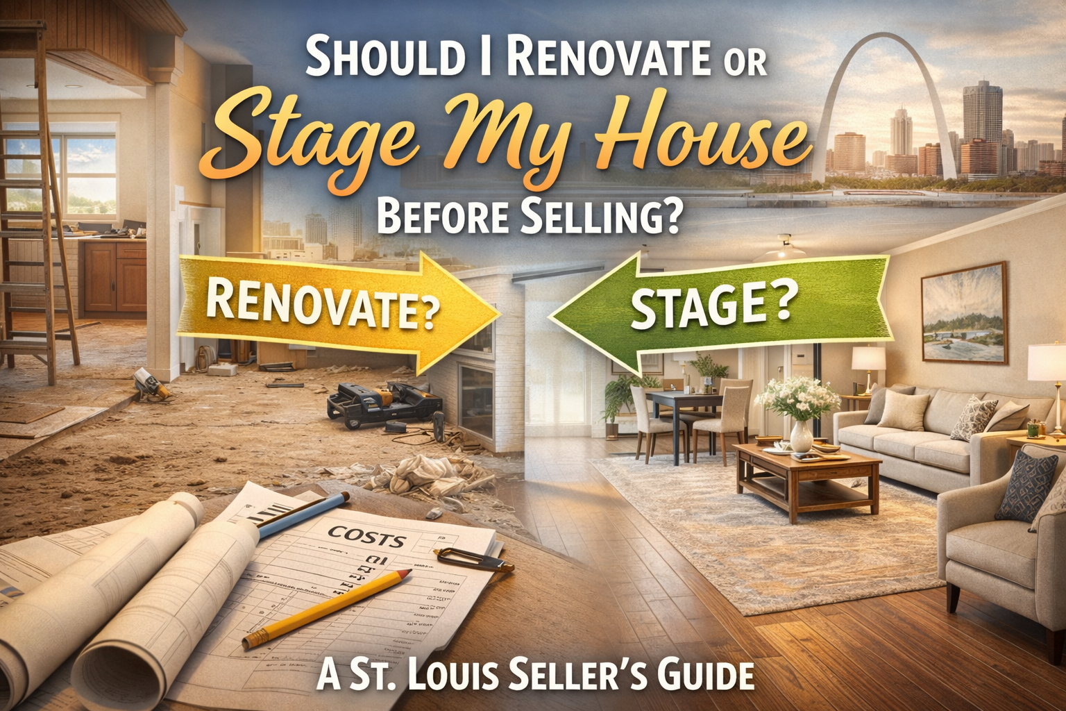 Should I Renovate or Stage My House Before Selling? A St. Louis Seller’s Guide