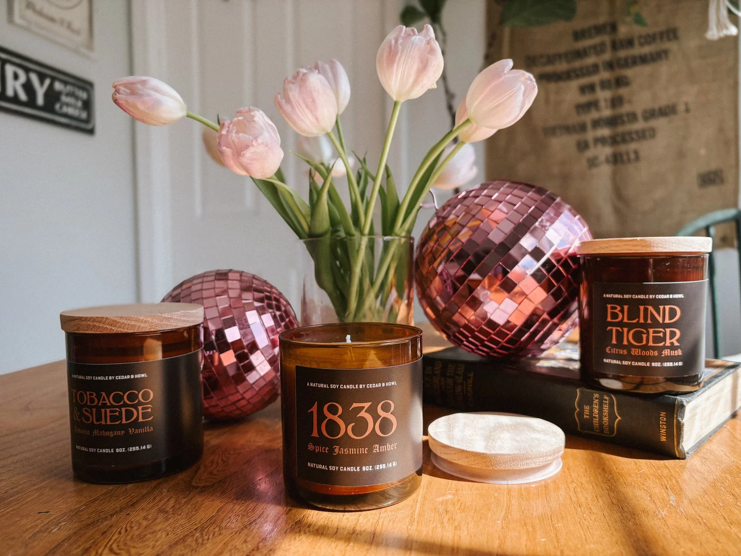 tobacco suede candle 1838 Soy Wax Candle — Cedar & Howl