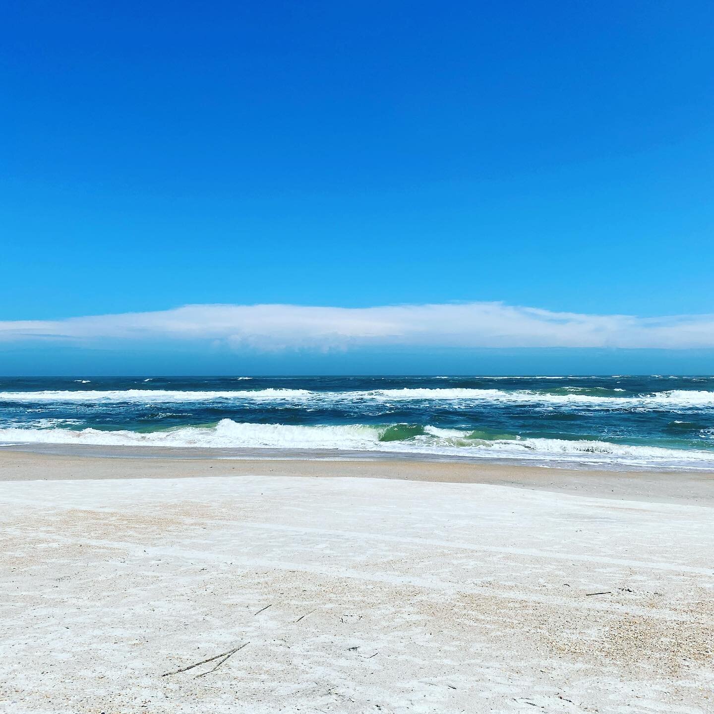Thankful for a sunny beach day. We had expected a wash out. #staugustine #vilanobeach