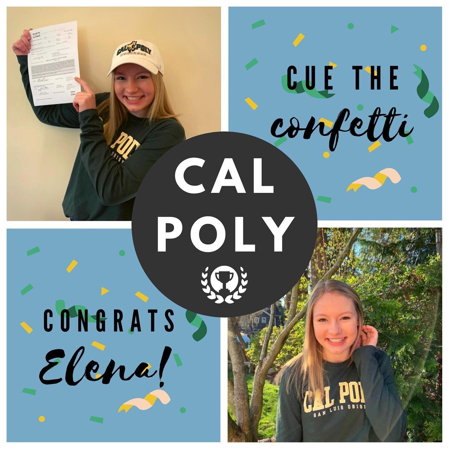🎉Congratulations to @elenakline on committing to Cal Poly! 🏆
.
We&rsquo;re excited to see what you will accomplish at the next level. You were able to accomplish so much in such a short amount of time! We can&rsquo;t wait to see all your hard work 