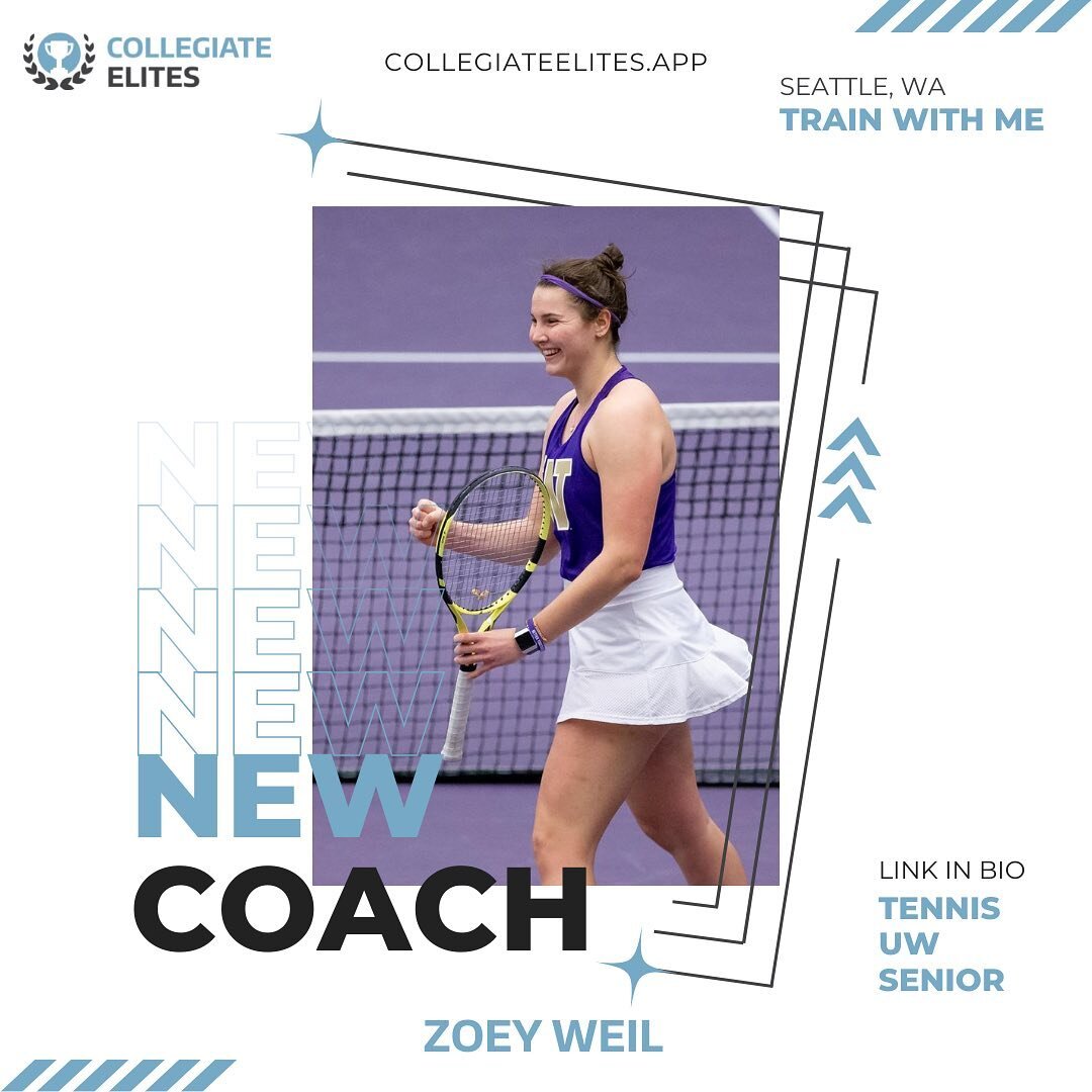 👋 @zoey_weil Welcome to @collegiateelites! 🏆
.
Athletes, start training to get to the next level with athletes who know what it takes. Sign up/request training with our newest coach @zoey_weil 
.
www.CollegiateElites.app
.
#welcome #collegiateelite