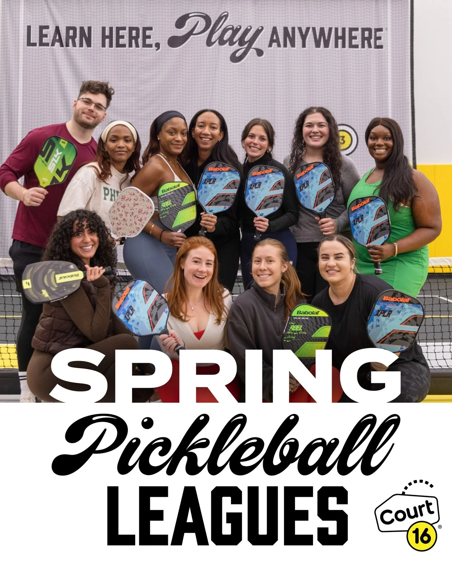 Spring pickleball leagues are here! 🌼

Get on court this season at our Brooklyn and FiDi clubs, with pickleball leagues designed to keep you playing, improving, and competing. 🤝

View the dates and times at: https://www.court16.com/join-pickleball-