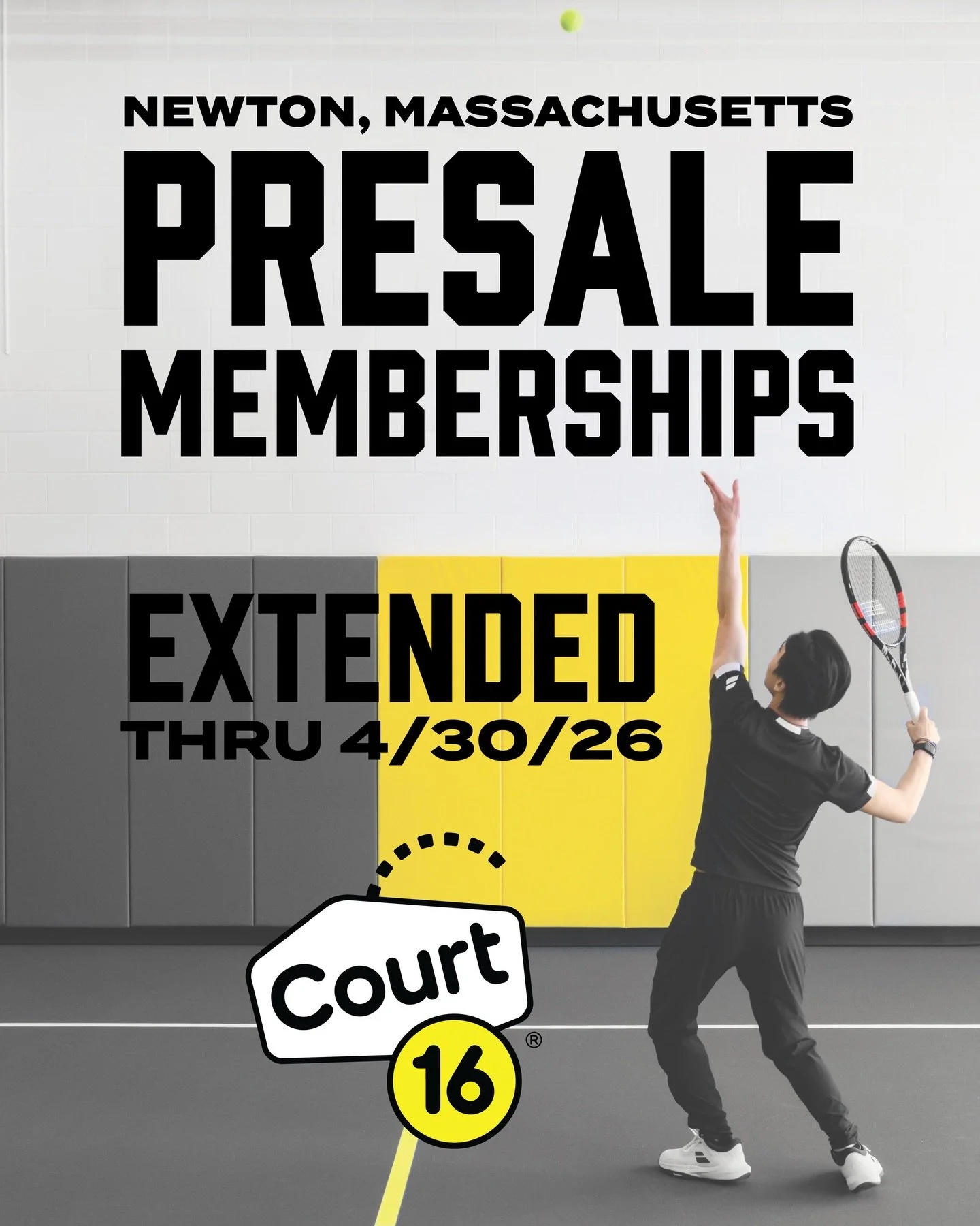 Newton, we heard you! 🦞🎾

You all spoke, and we listened. Due to overwhelming interest, presale memberships are now extended through April 30th. 

Joining during presale gives you first pick on classes and programming, exclusive presale-only perks,