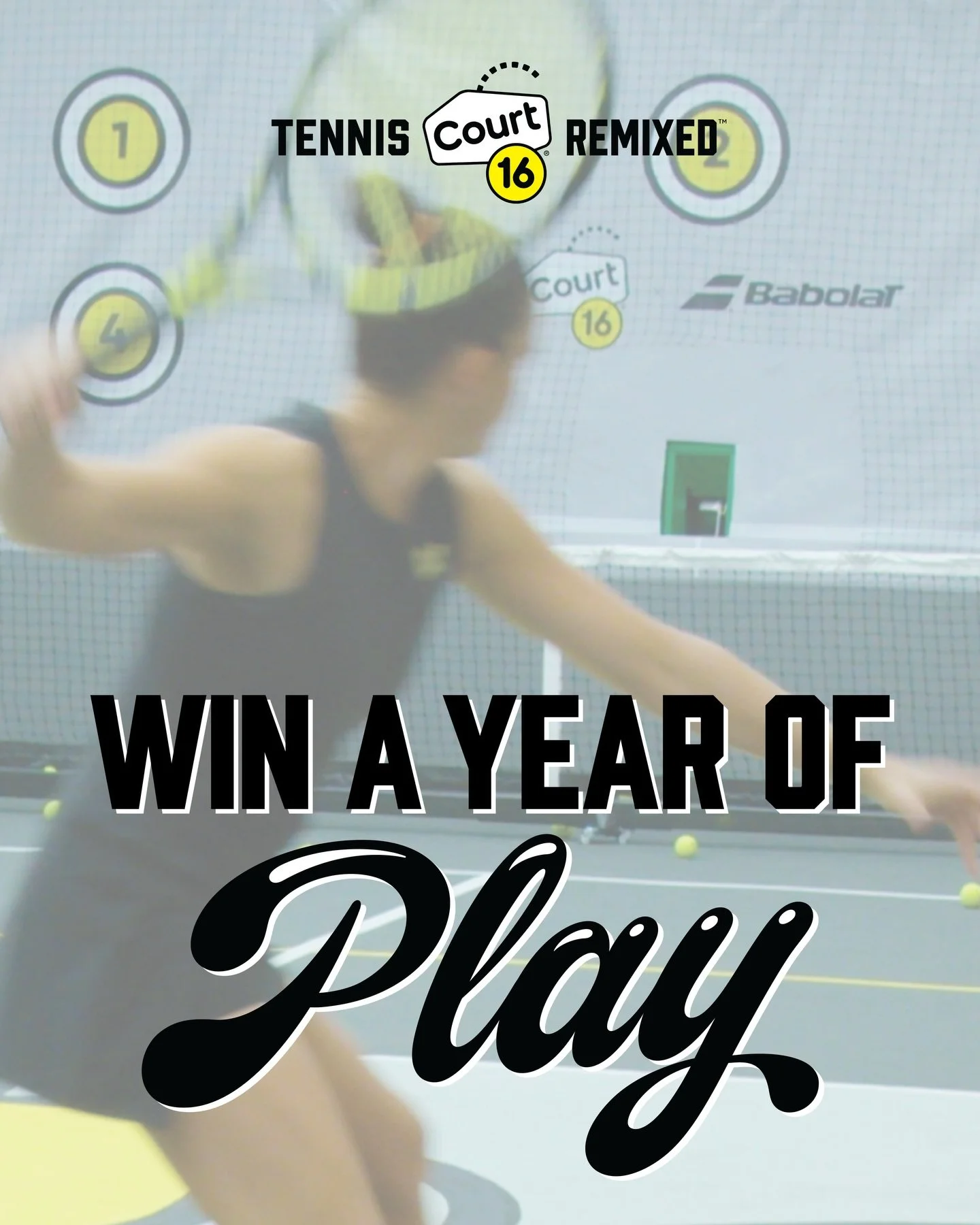 Win a year of play! 🌟🎾

From April 15th-April 30th, purchase a 10 or 20 pack of ball machine classes for a chance to win an annual adult tennis or pickleball membership.

Swipe right to learn how. ➡️ 

The more you train, the more chances you unloc