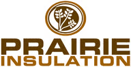Prairie Insulation logo with a tree illustration inside a circle above the company name