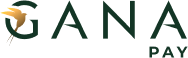 Close-up of the GANA Pay logo with green text on a white background.