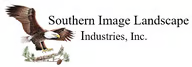 Logo with a brown eagle flying over a green landscape with trees, and the text 'Southern Image Landscape Industries, Inc.'