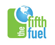 Logo for 'The Fifth Fuel' featuring a green and blue design with a globe and stylized text.