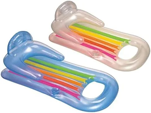 Intex King Kool Lounge Inflatable Swimming Pool Lounger with Headrest (Pair)