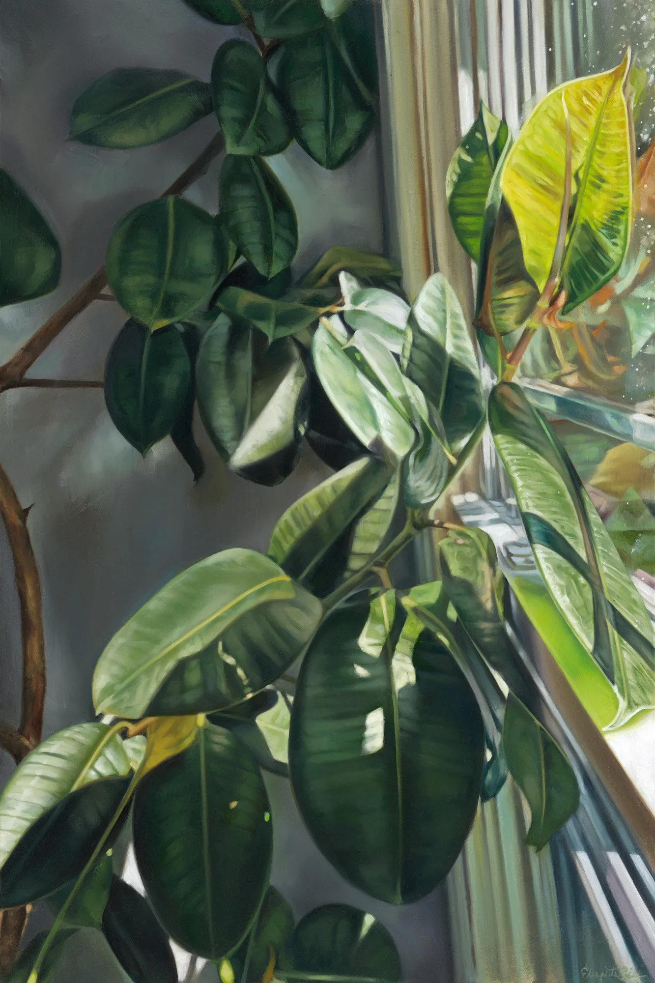 "In the Sunroom", oil on canvas, 36" x 24", 2020-2022