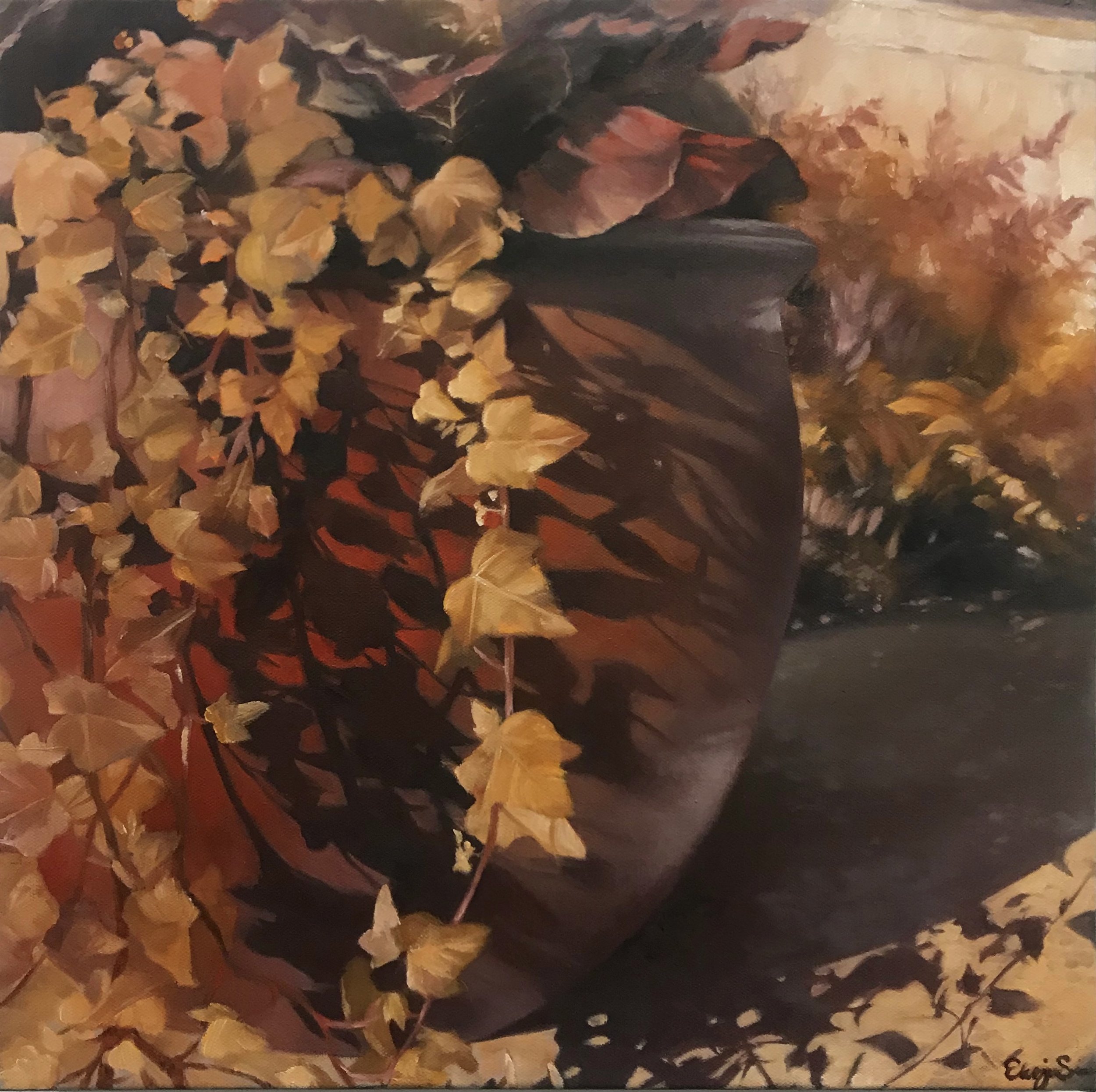 "Shadows", oil on canvas, 17" x 17", 2019